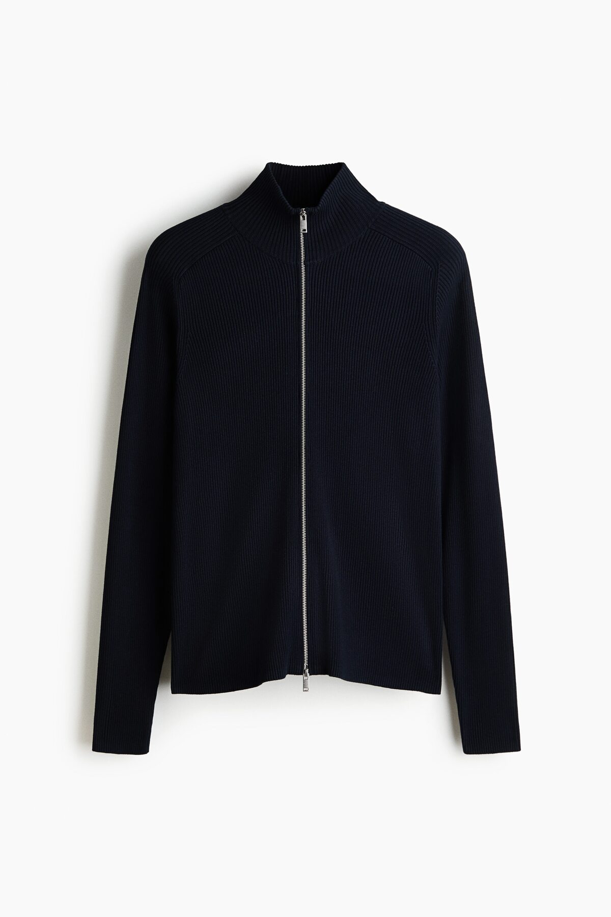 H&M Lastik Örgülü Hırka Slim Fit görsel 3