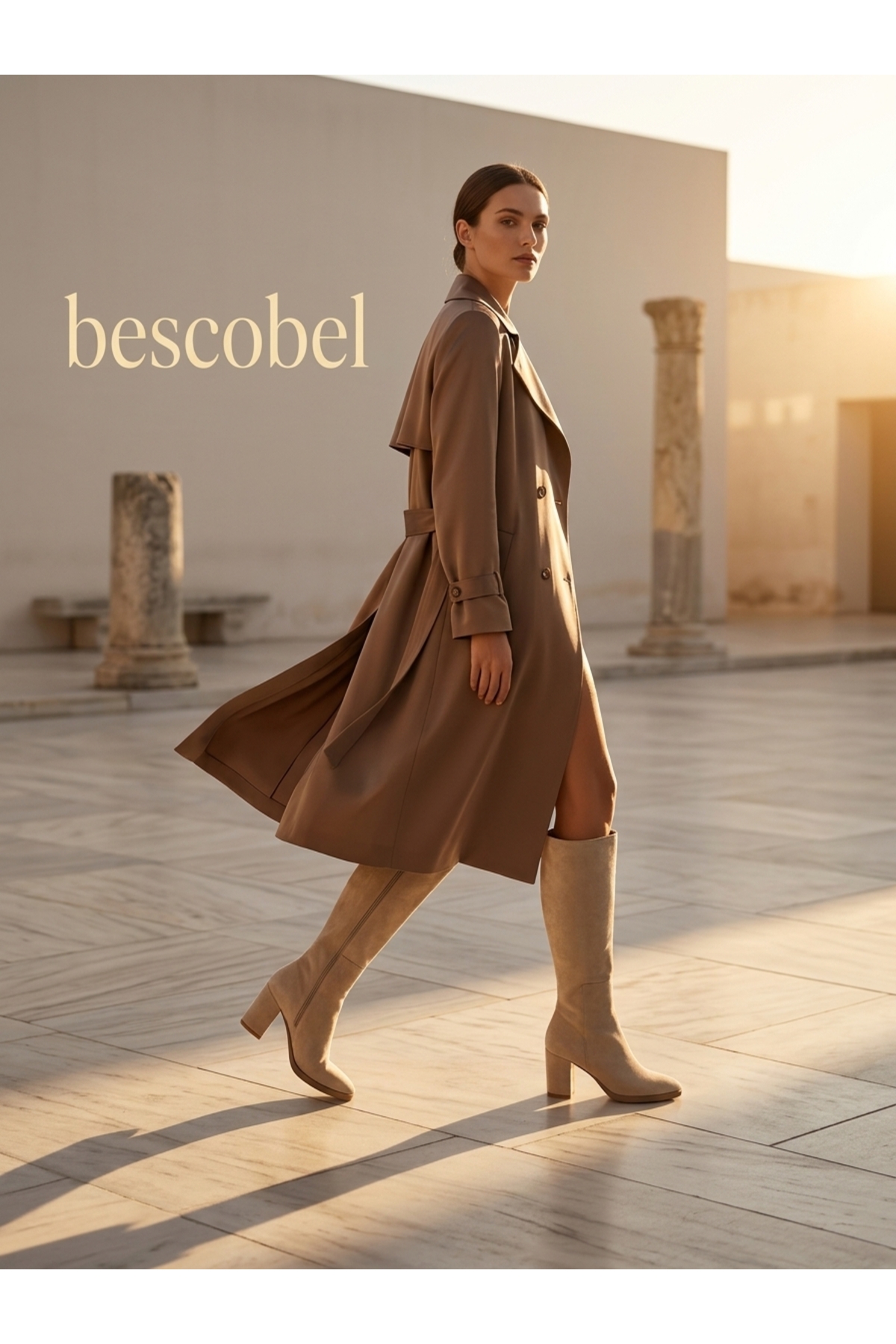 bescobel Fermuarlı Topuklu Süet Çizme görsel 6