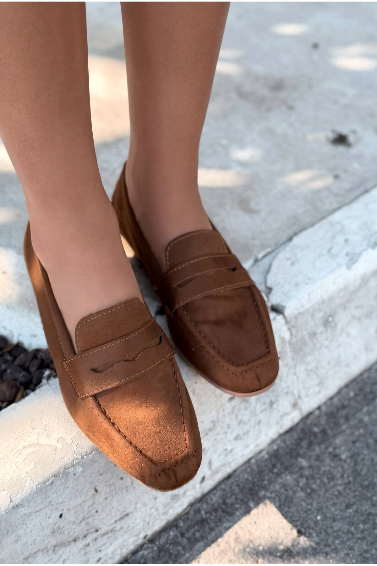I Love Shoes Orvino Kadın Loafer Kahverengi Süet