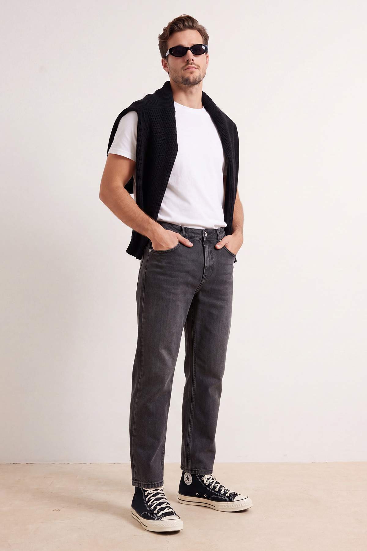Trendyolmilla Man Siyah Regular Normal Bel Mevsimlik Erkek Jeans TMNSS26JE00004