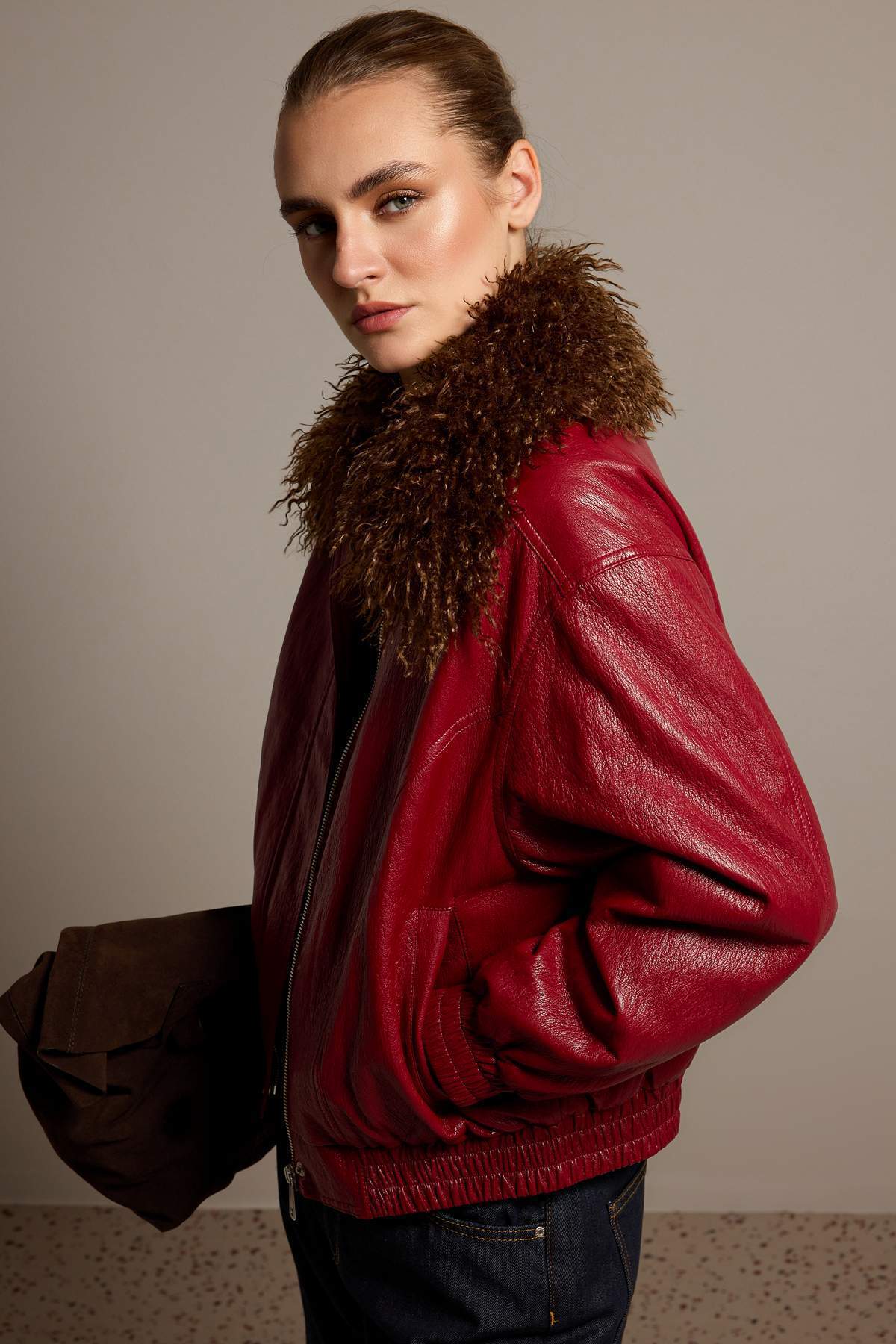 trendyolmilla-womens-burgundy-plain-oversize