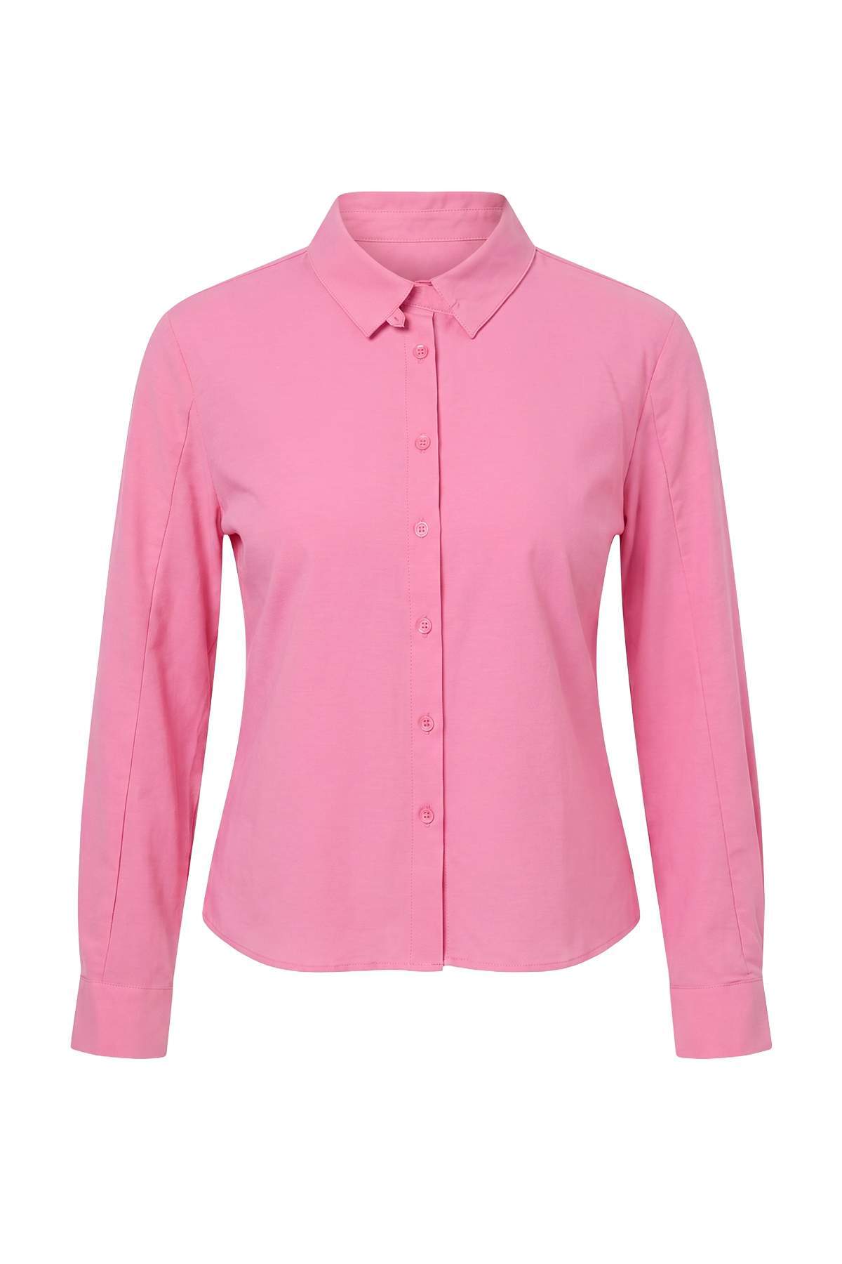 Trendyolmilla Pembe Dik Yakalı Gömlek TWOAW27GO00067