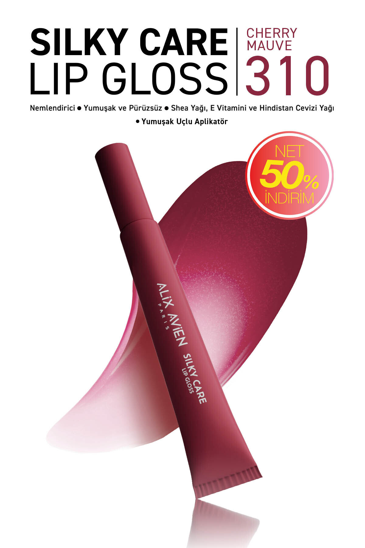 Alix Avien Dolgun Gürünüm ve Nemlendirici Etkili Dudak Parlatıcısı - Silky Care Lipgloss 310 Cherry Mauve - Fiyatı, Yorumları