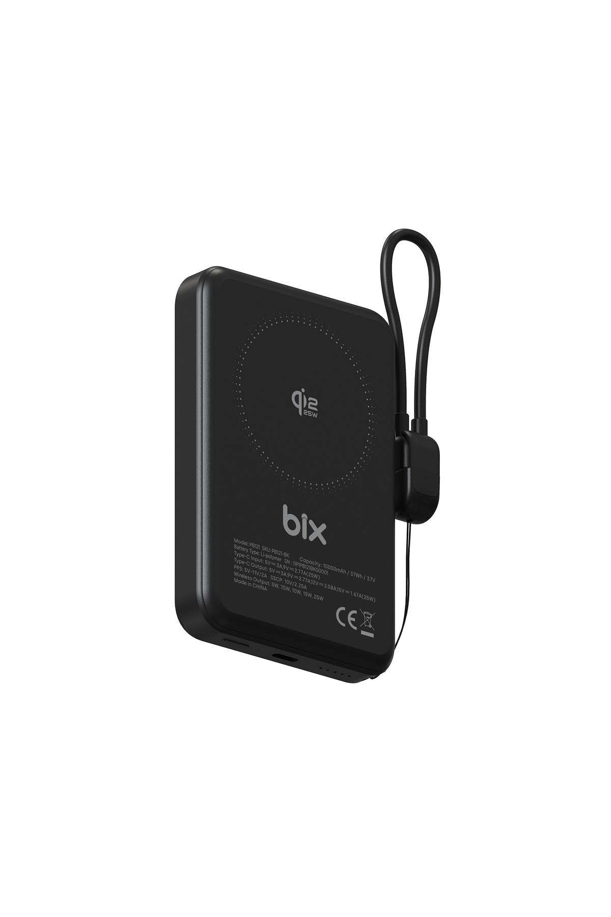 Bix PB121 Qi2.2 Sertifikalı 25W Kablosuz Magsafe 10000mAh Semi