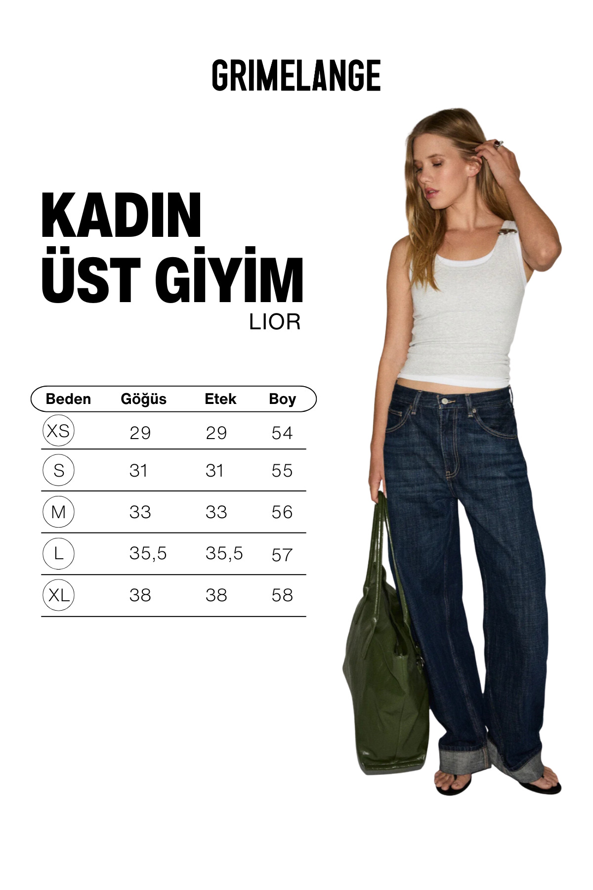 GRIMELANGE  LIOR Kadın Yumuşak Ve Esnek Kumaşlı Çift Kıyafetli Toka Detaylı Grimelanj - Beyaz Atlet Bluz - Görsel 7