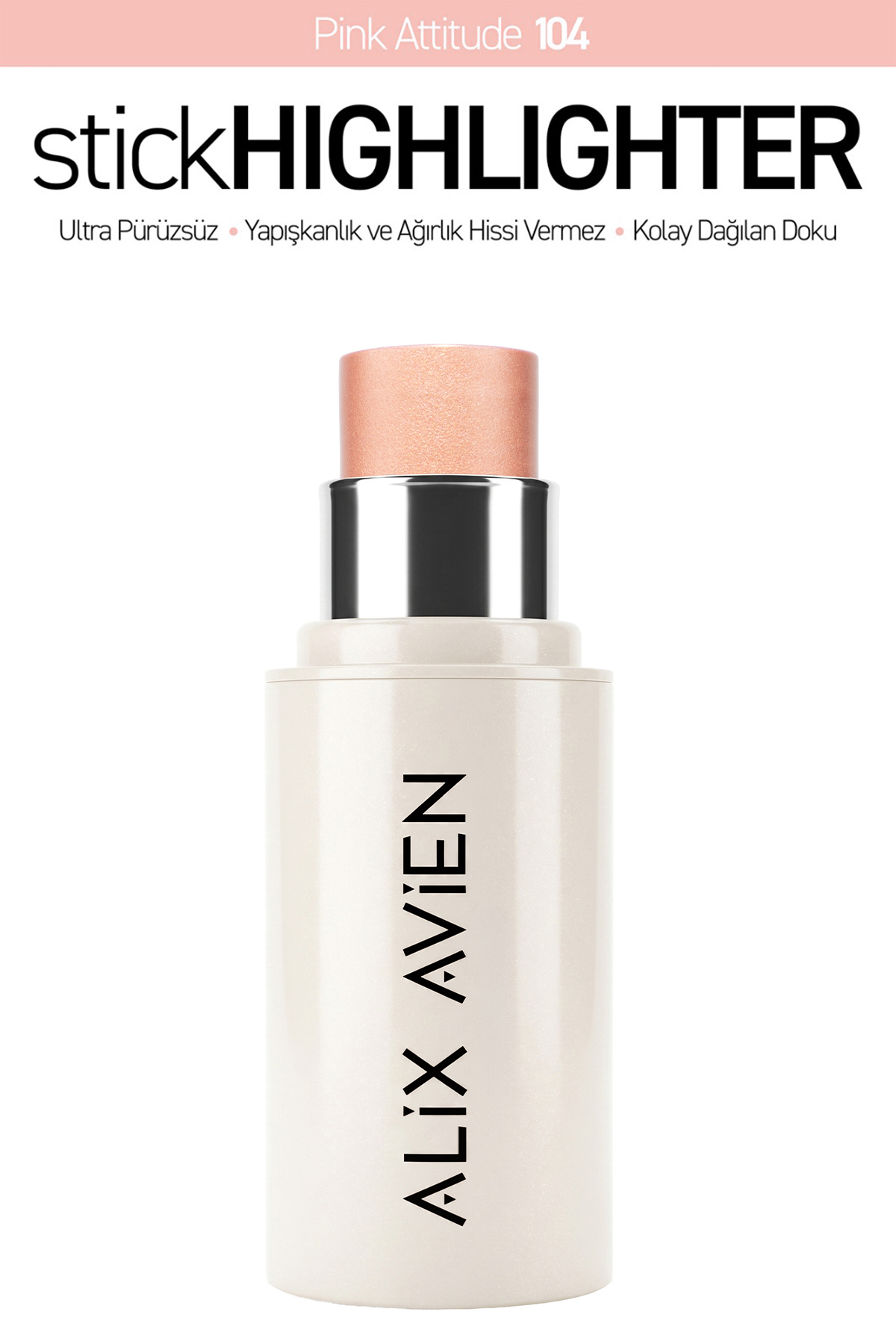 Alix Avien Parlak Işıltılı Nemlendirici Krem Stick Aydınlatıcı - Stick Highlighter 104 Pink Attitude - Fiyatı, Yorumları
