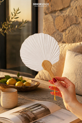 Dekorsende Beyaz Yelpaze İstiridye Model 19 cm