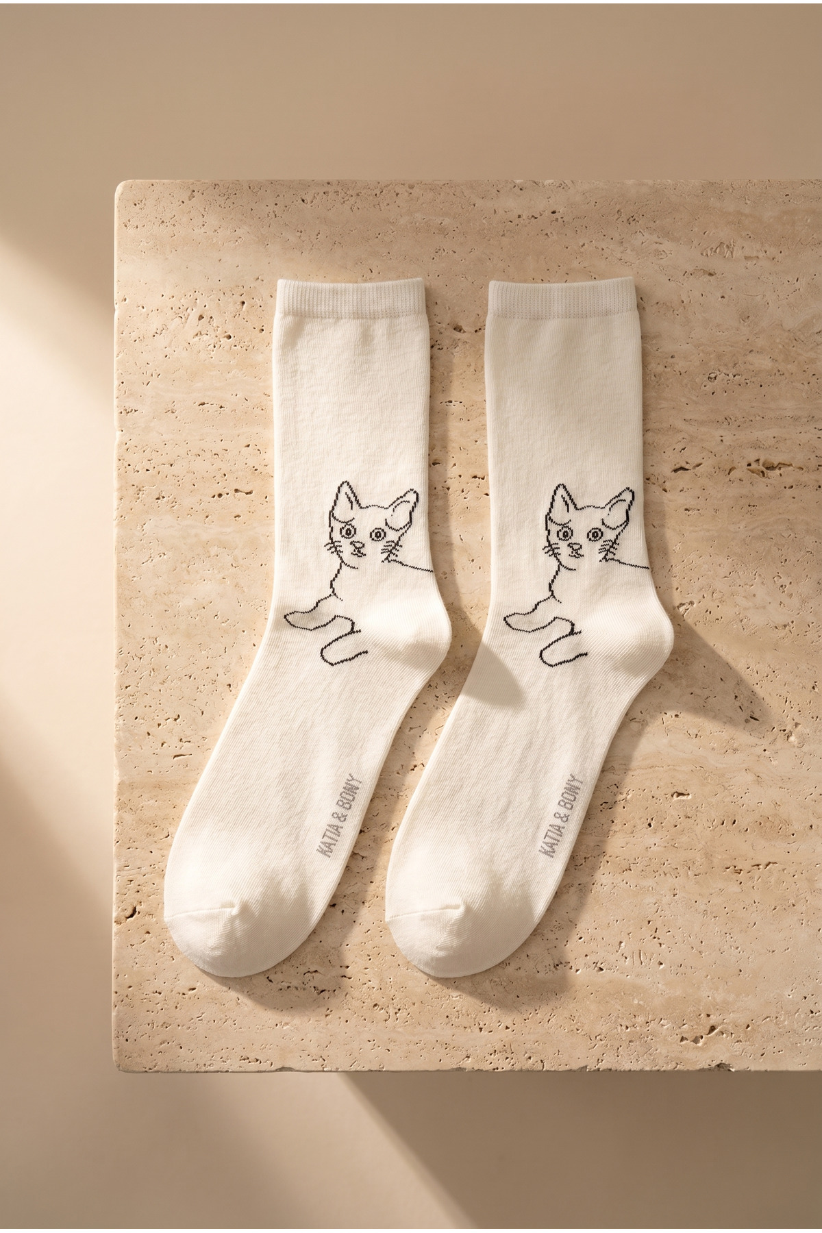 Katia&Bony Kadın 5'li Kedi Desenli Soket Çorap Çok Renkli görsel 2