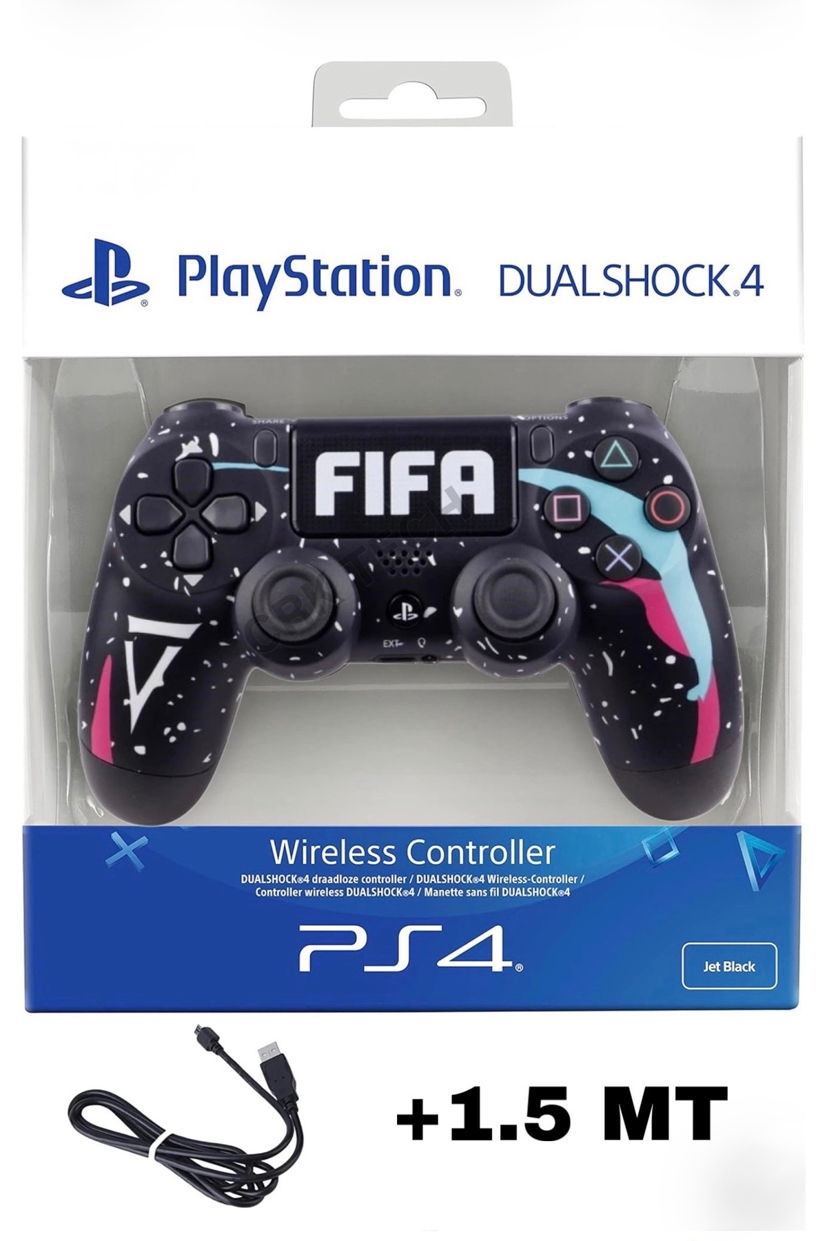Playstation DualShock 4 Compatible V2 Refurbished Ps4 Joystick Pc + Ps4 ( 1.5MT CHARGING CABLE) GIFT