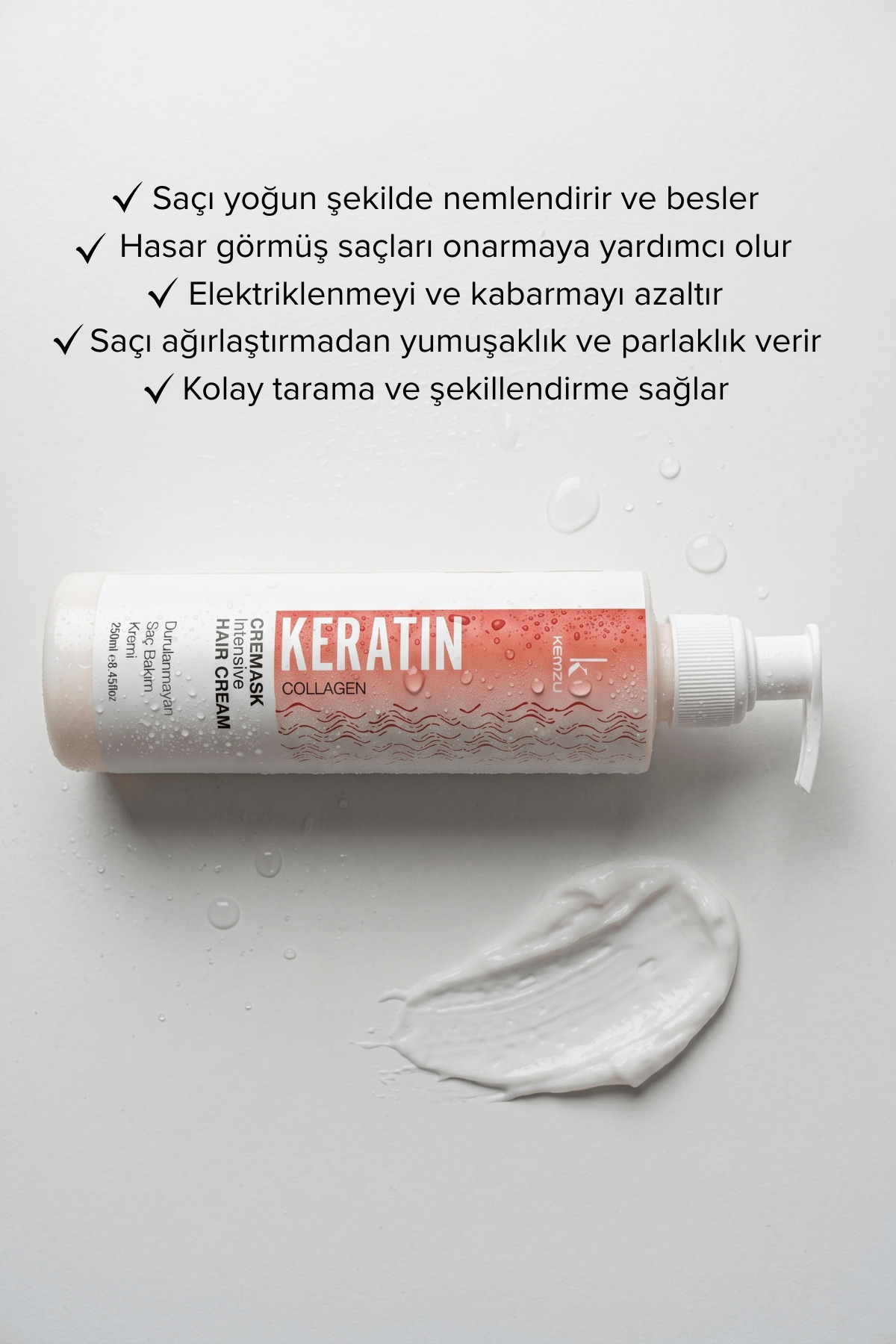 Durulanmayan Saç Bakım Kremi – Onarıcı & Nemlendirici Leave-In Saç Kremi-250 ml — DBK — تصویر 2 از 5