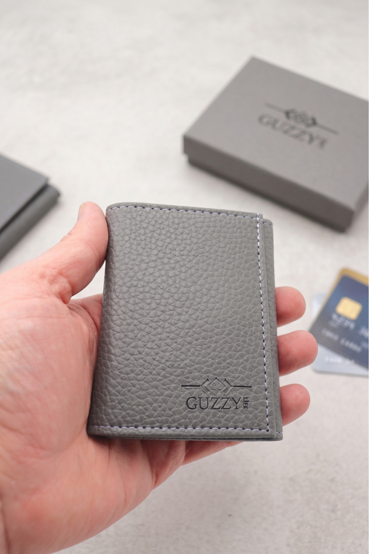 Vegan Leather Folding Magnet Small Size Men Wallet Women Wallet