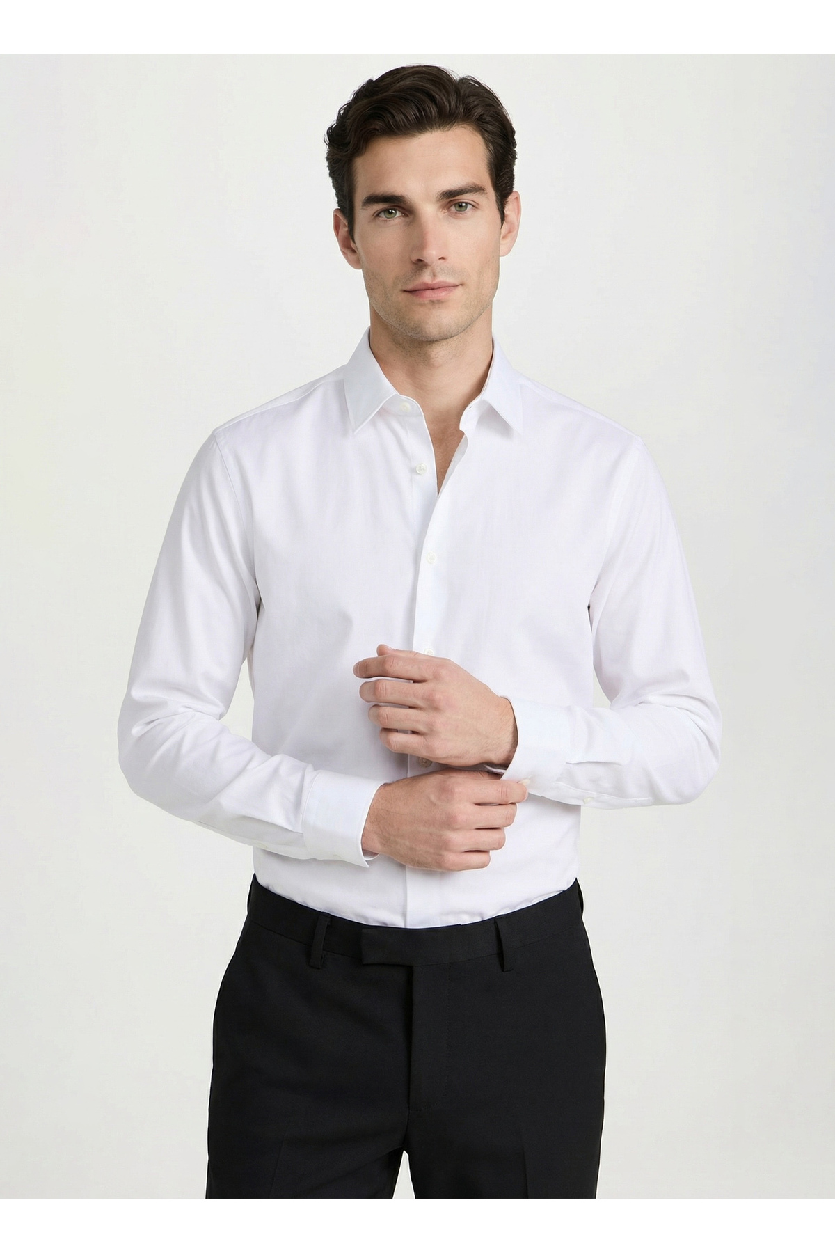 Fabrika Beyaz Erkek Slim Fit Gömlek MAYDOS 507 görsel 4