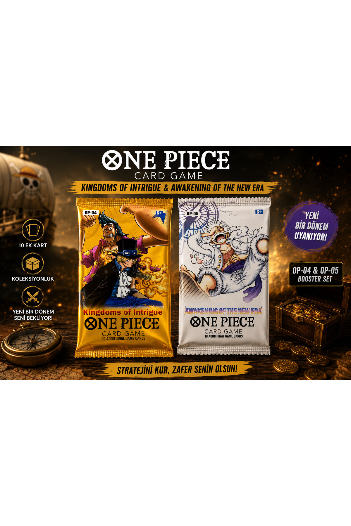 CANTEX TECH One Piece Card Game Booster White and Yellow Pack 2