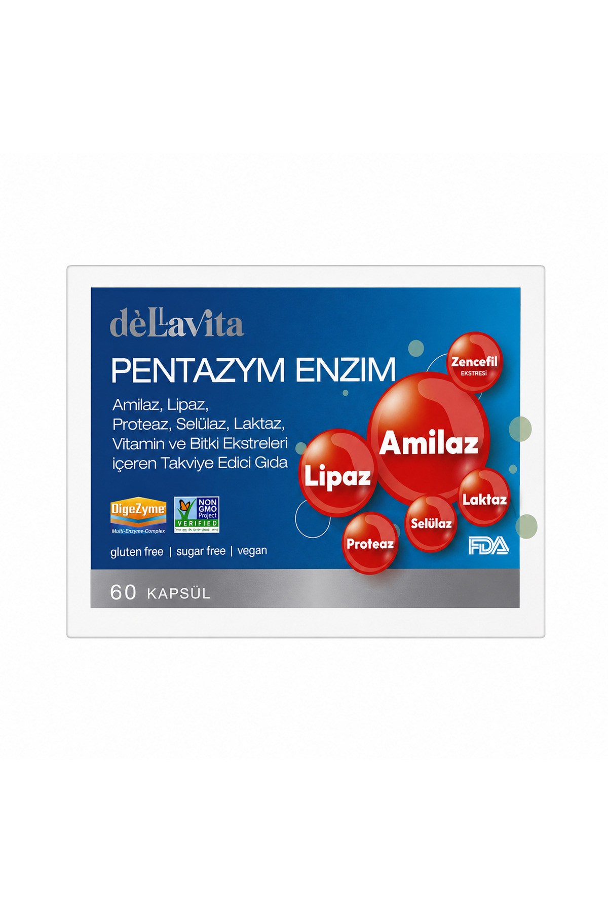 Dellavita Pentazym Enzim 60 kapsül - Fiyatı, Yorumları