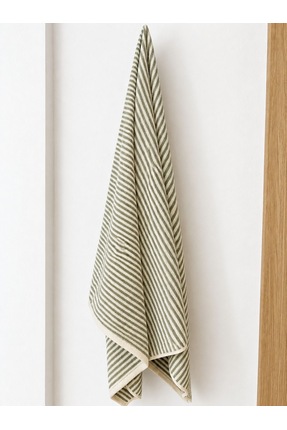 cotton dry Yeşil Krem Banyo Havlu 85/150