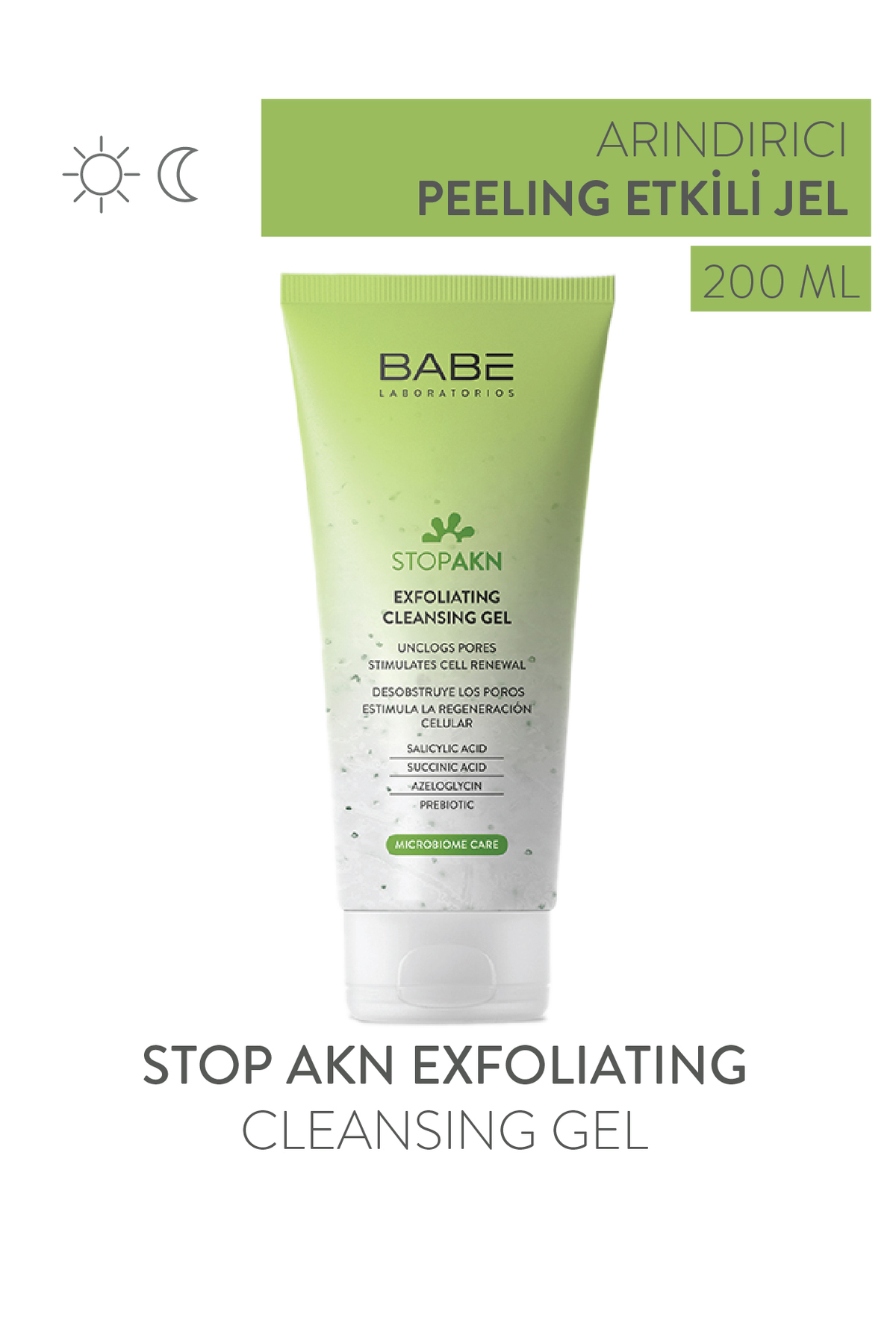 Babe Laboratorios Stop Akn Exfoliating Cleansing Gel 200ml - Peeling Etkili Temizleme Jeli — 217204332