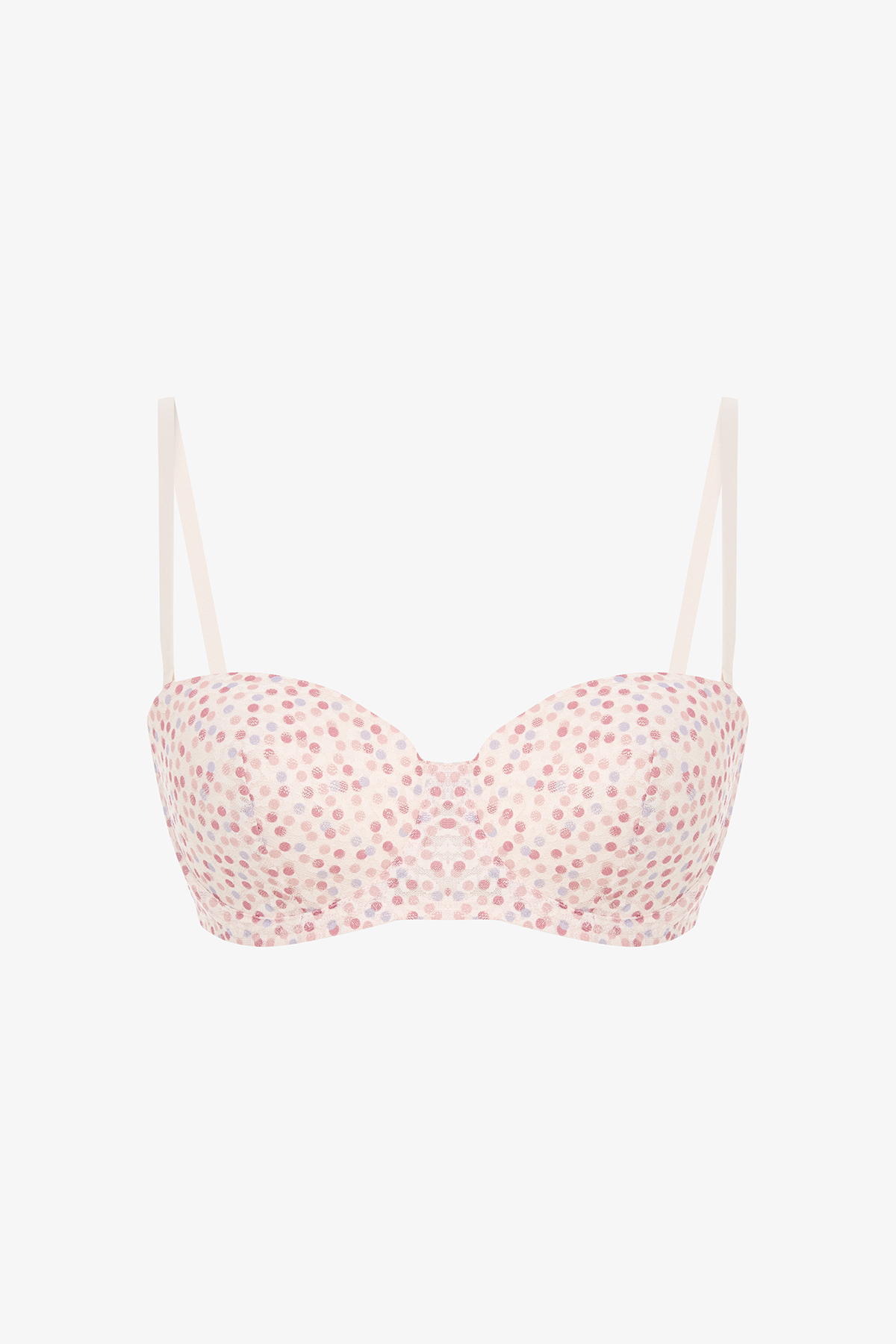 Light Pink Bloom Patterned Lace Lace Underwire Bra
