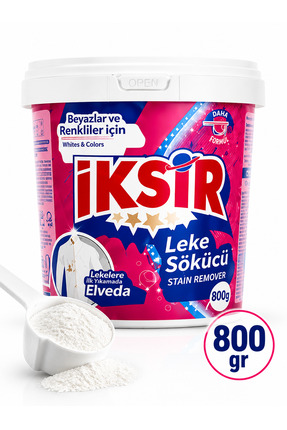 iksir matik Leke Sökücü Toz 800 Gr Beyazlar ve Renkliler İçin Güçlü Leke Çıka...