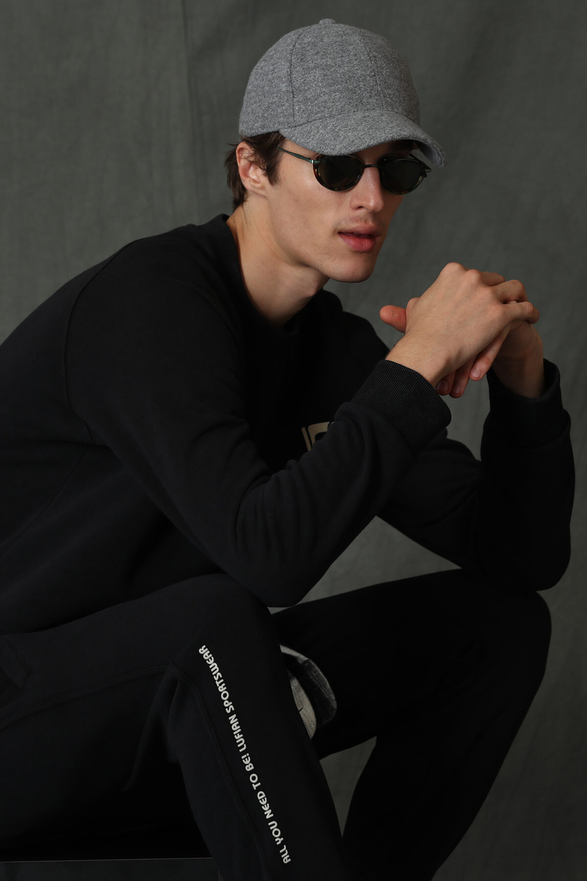 Lufian Owen Erkek Sweatshirt Siyah görsel 4