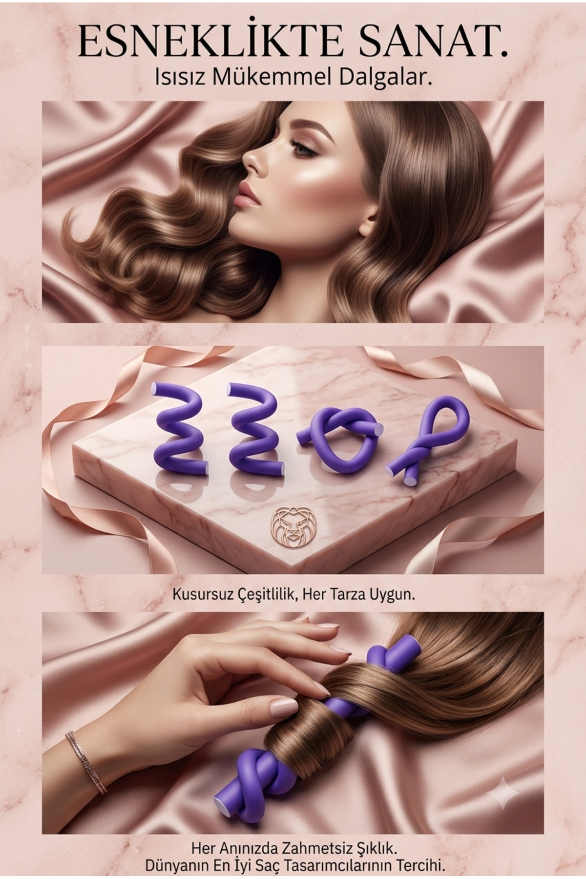 Transformacion 10'lu Sosis Bigudi Seti 11mm | Isısız Esnek Saç Şekillendirici | Doğal Dalga ve Bukle için Latex Köpük Bigudi 719268 görsel 6