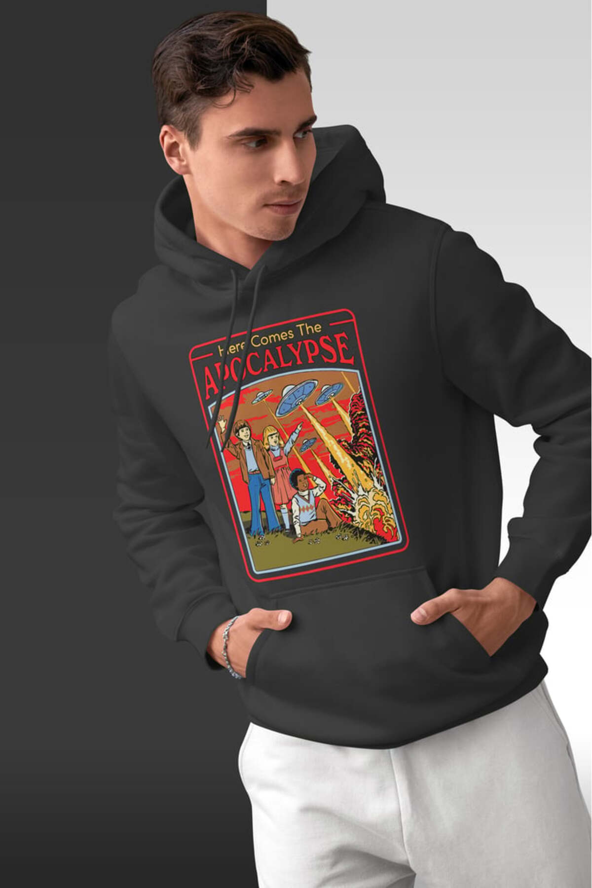 buzagi tasarım ürünleri Apocalypse Oversize Hooded Unisex Sweatshirt