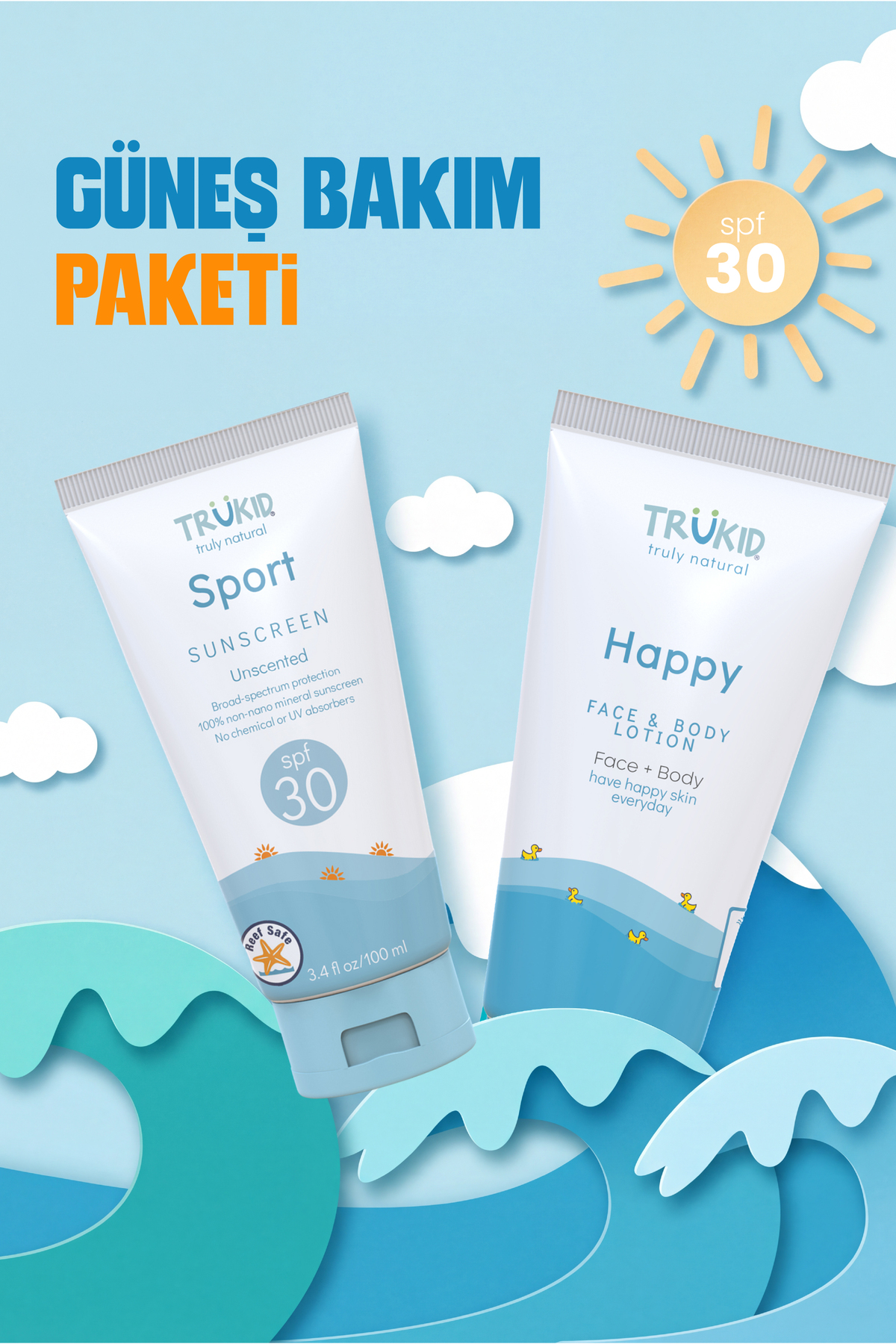 SPF 30 Suya Dayanıklı Mineral Güneş Kremi & Güneş Sonrası Losyon Seti — TRU859636 — تصویر 2 از 4