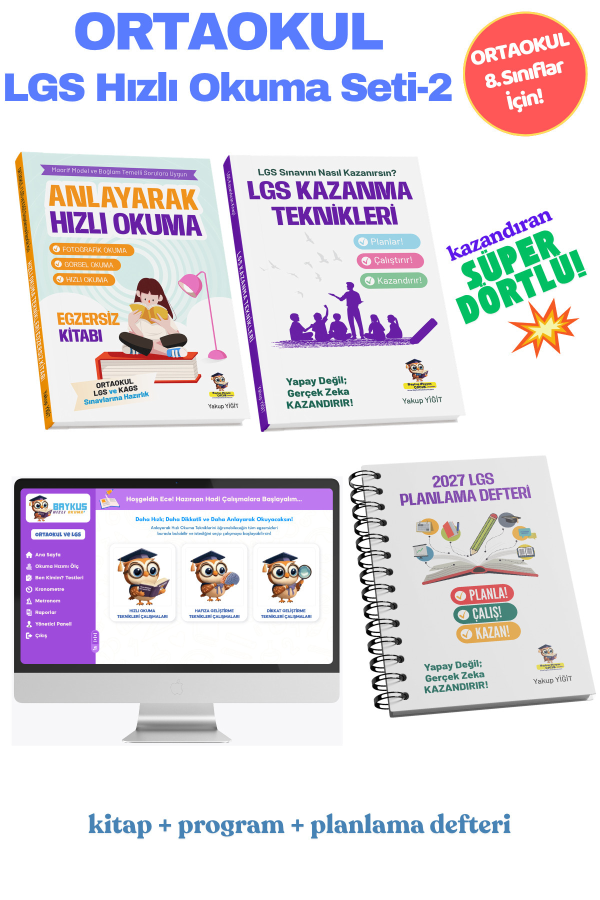 Baykuş Okuyan Çocuk Yayınları LGS Hızlı Okuma | 8.Sınıf Hızlı