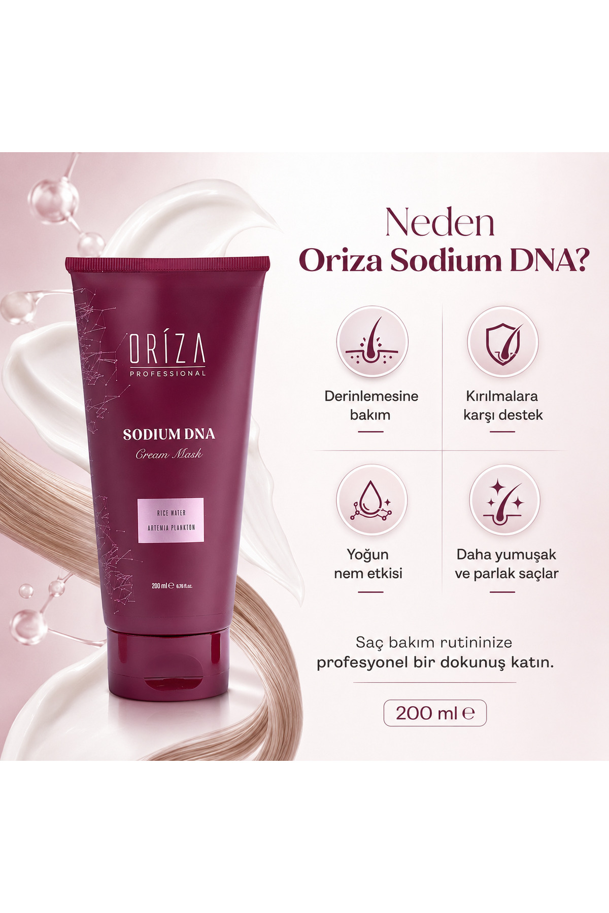 نرم‌کننده موی سری سدیم DNA | ترمیم‌کننده، مغذی و نرم‌کننده — ORZ-DNA-CREAM — تصویر 4 از 4