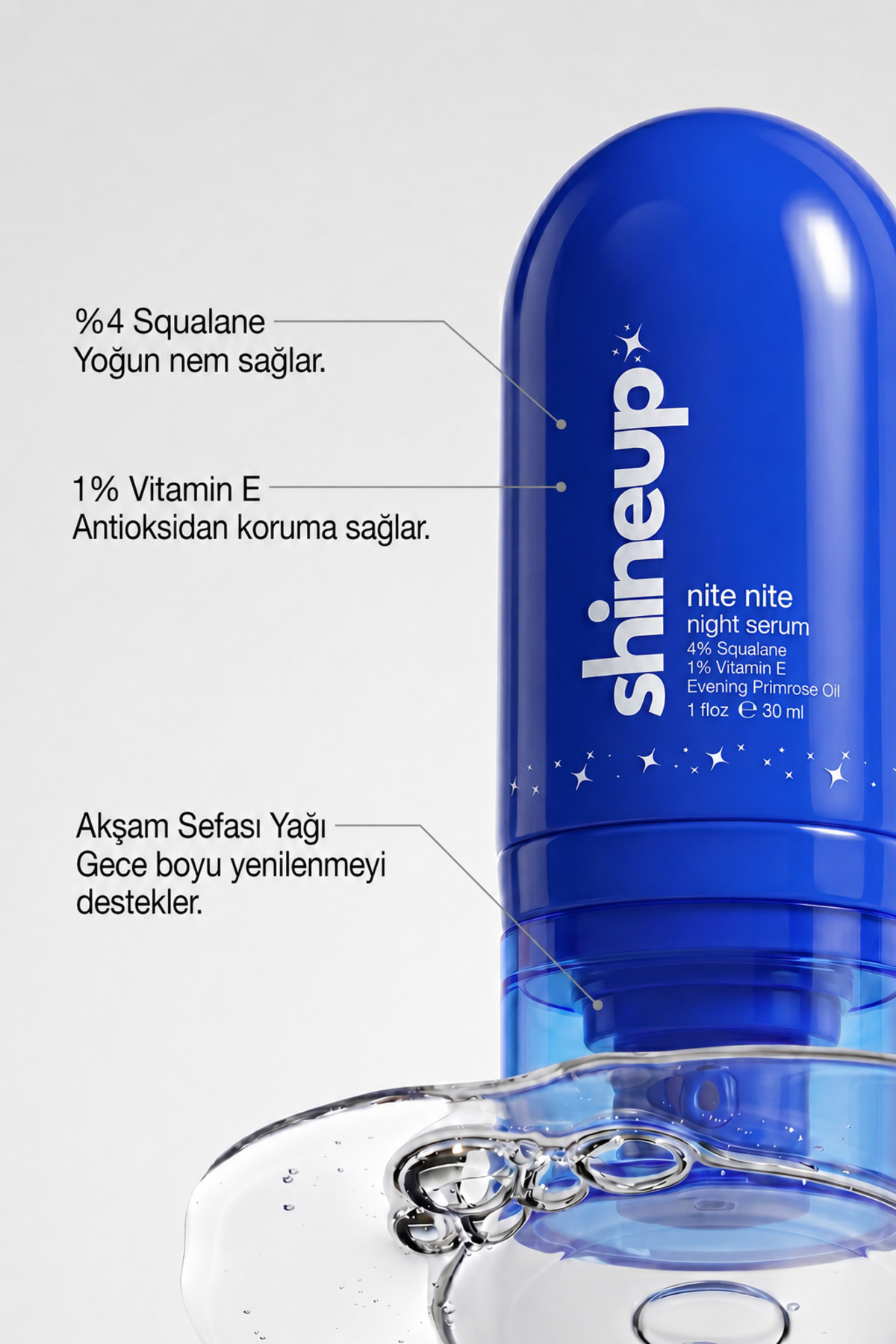 Nite Nite Gece Serumu 30 ml | Bariyer Onarıcı, Aydınlık Görünüm Veren Yaşlanma Karşıtı Antiaging Serum — NITENITE-001 — تصویر 3 از 7