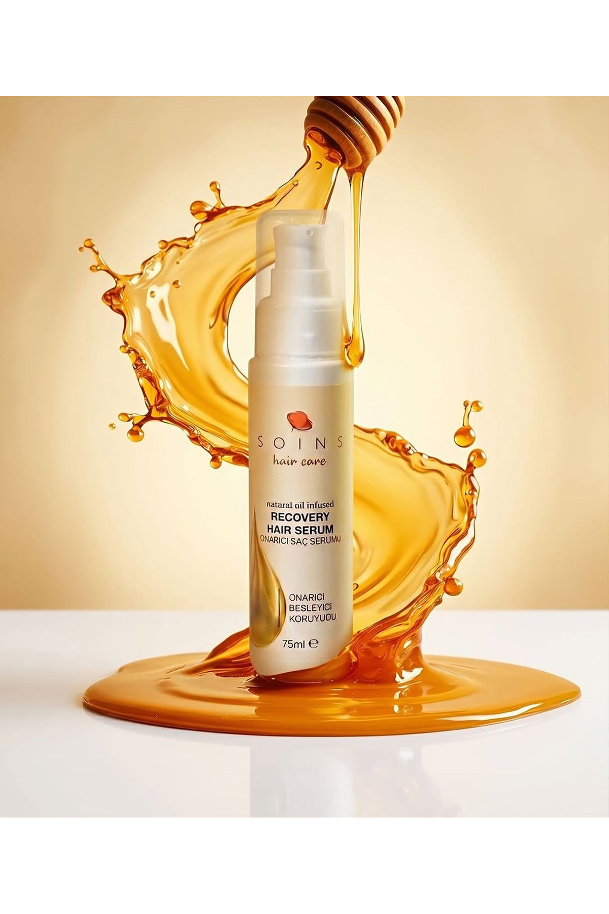 Onarıcı Besleyici Saç Serumu Keratin ve Bitkisel Yağ İçerikli Saç Bakım Serumu 75 ml — 1258462 — تصویر 3 از 3
