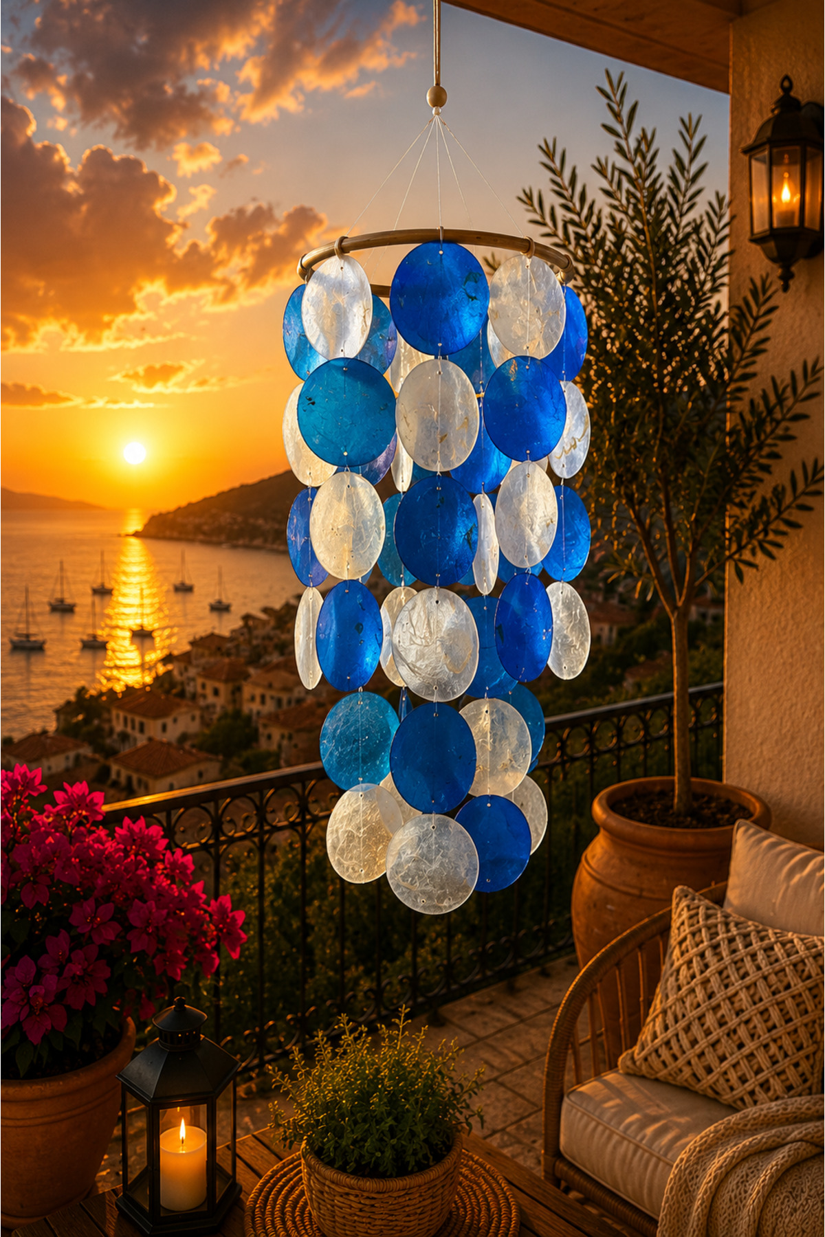 Colorful Pearl Wind Bell & Balcony Garden Ceiling Ornament & Wall Ornament