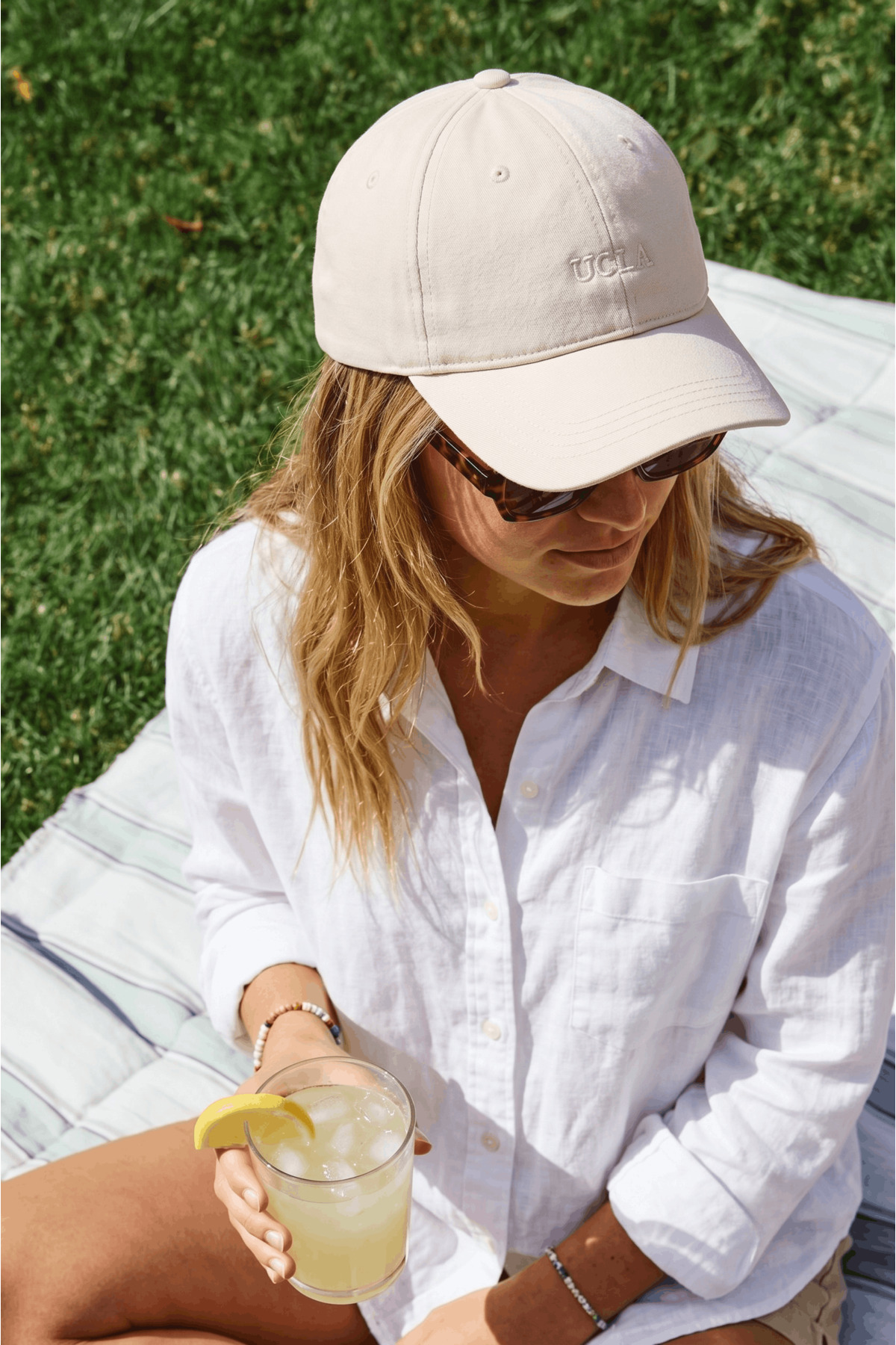 UCLA ARGENTO Bej Baseball Cap Nakışlı Unisex Şapka