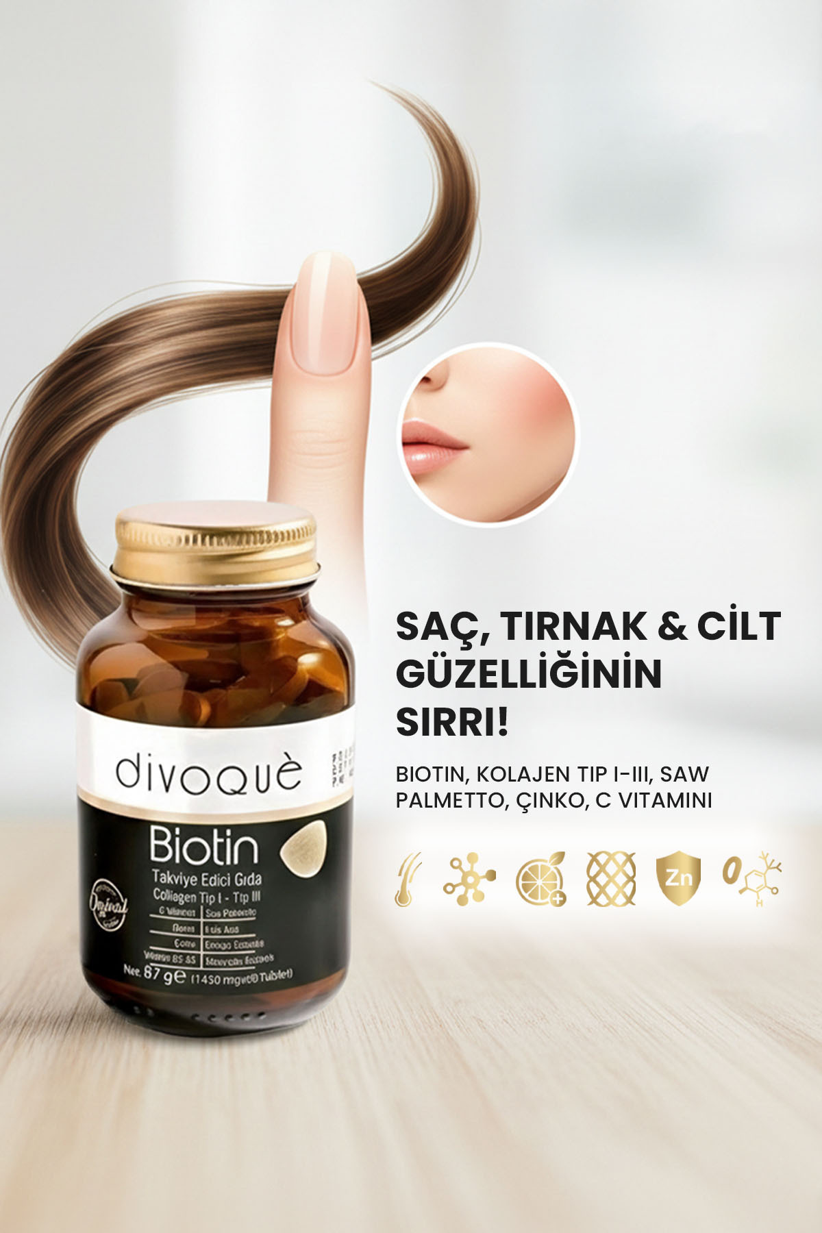 Divogue Biotin 5000 Mcg (60 TABLET) Procapil Şampuan 200 ml — Dvq014 — تصویر 7 از 7
