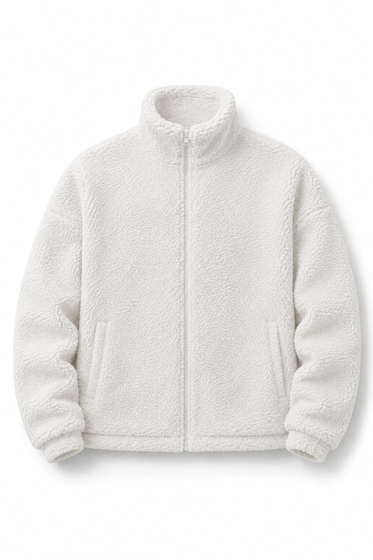Ghassy Co. Erkek Alaska Regular Peluş Sherpa Kışlık Tam Fermuarlı Polar Sweatshirt