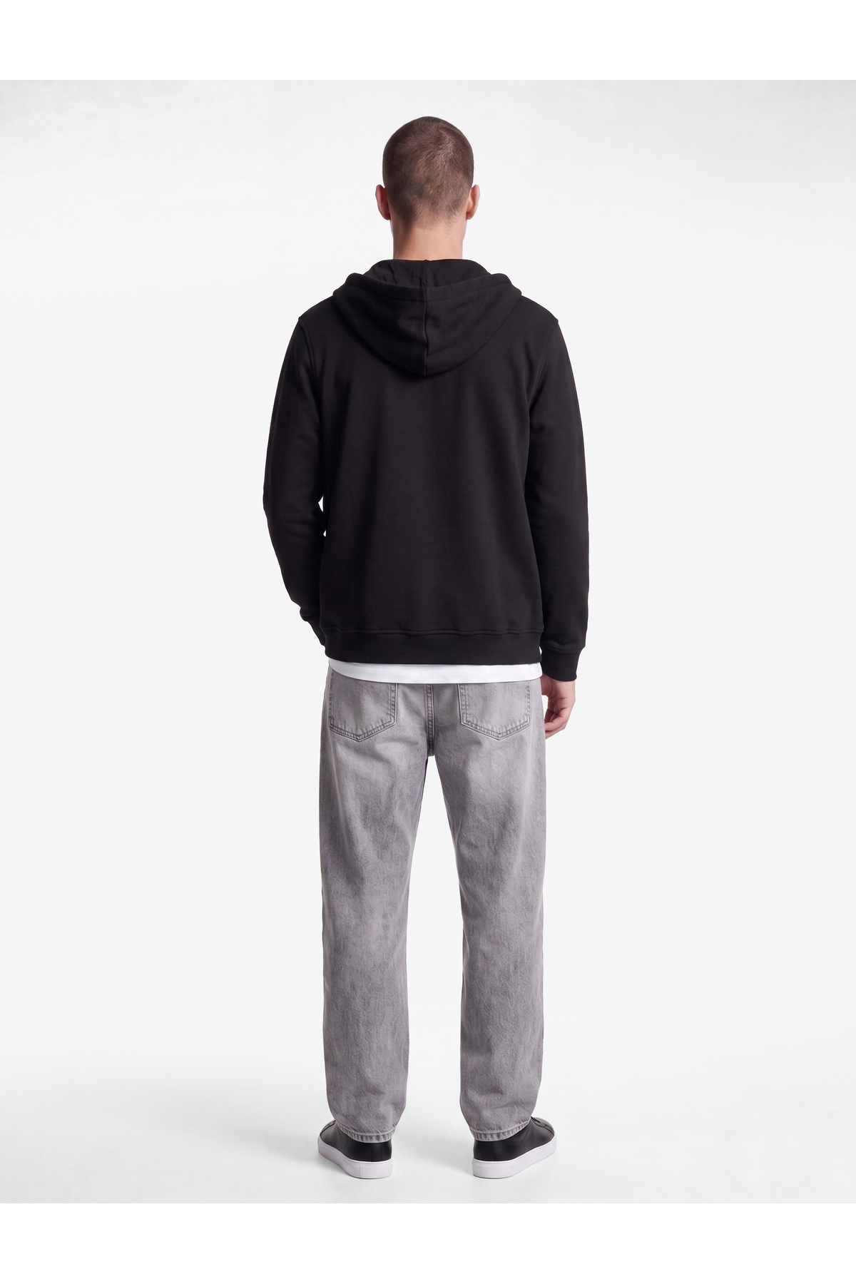 Koton Uzun Kollu Şardonlu Fermuarlı Kanguru Cepli Sweatshirt görsel 3