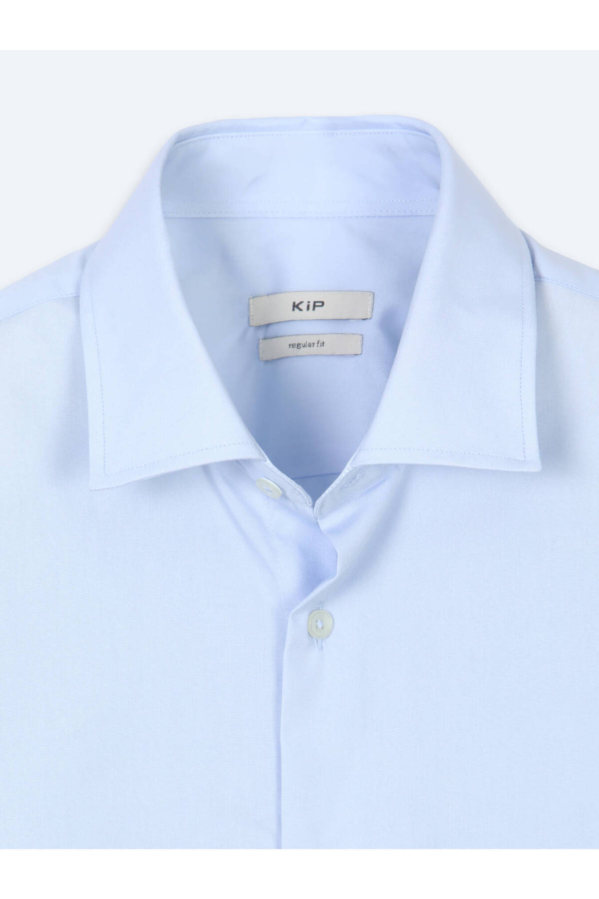 Kip Açık Mavi Çizgili Regular Fit Uzun Dokuma Casual Pamuk Karışımlı Gömlek görsel 8