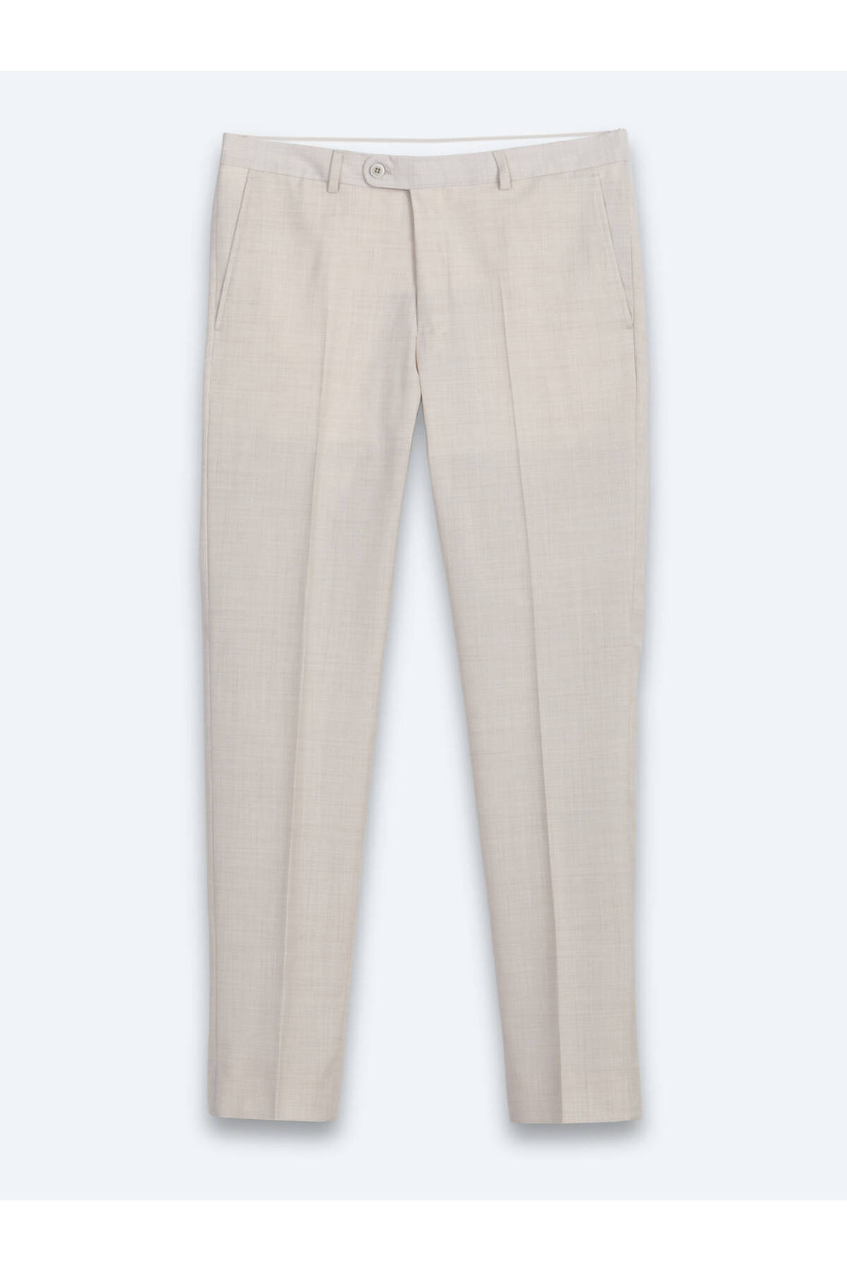 Bej Desenli Modern Fit Yün Karışımlı Takım Elbise — رنگارنگ 53556 — تصویر 7 از 8