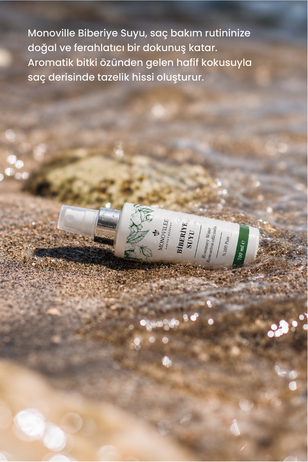 Biberiye Suyu 100 ml Sprey Başlıklı (Rosemary Water) — FW02 — تصویر 2 از 5