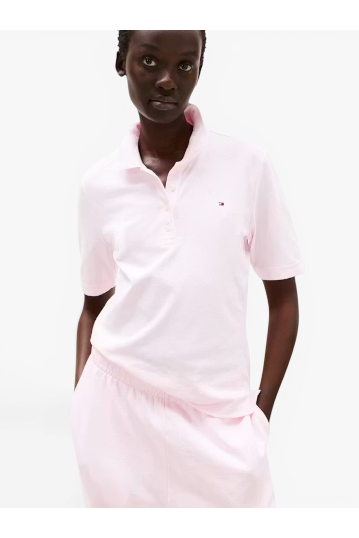 پولوشرت زنانه یقه پلو | تامی هیلفیگر Tommy Hilfiger WW0WW43224-TOG TR - تصویر 2
