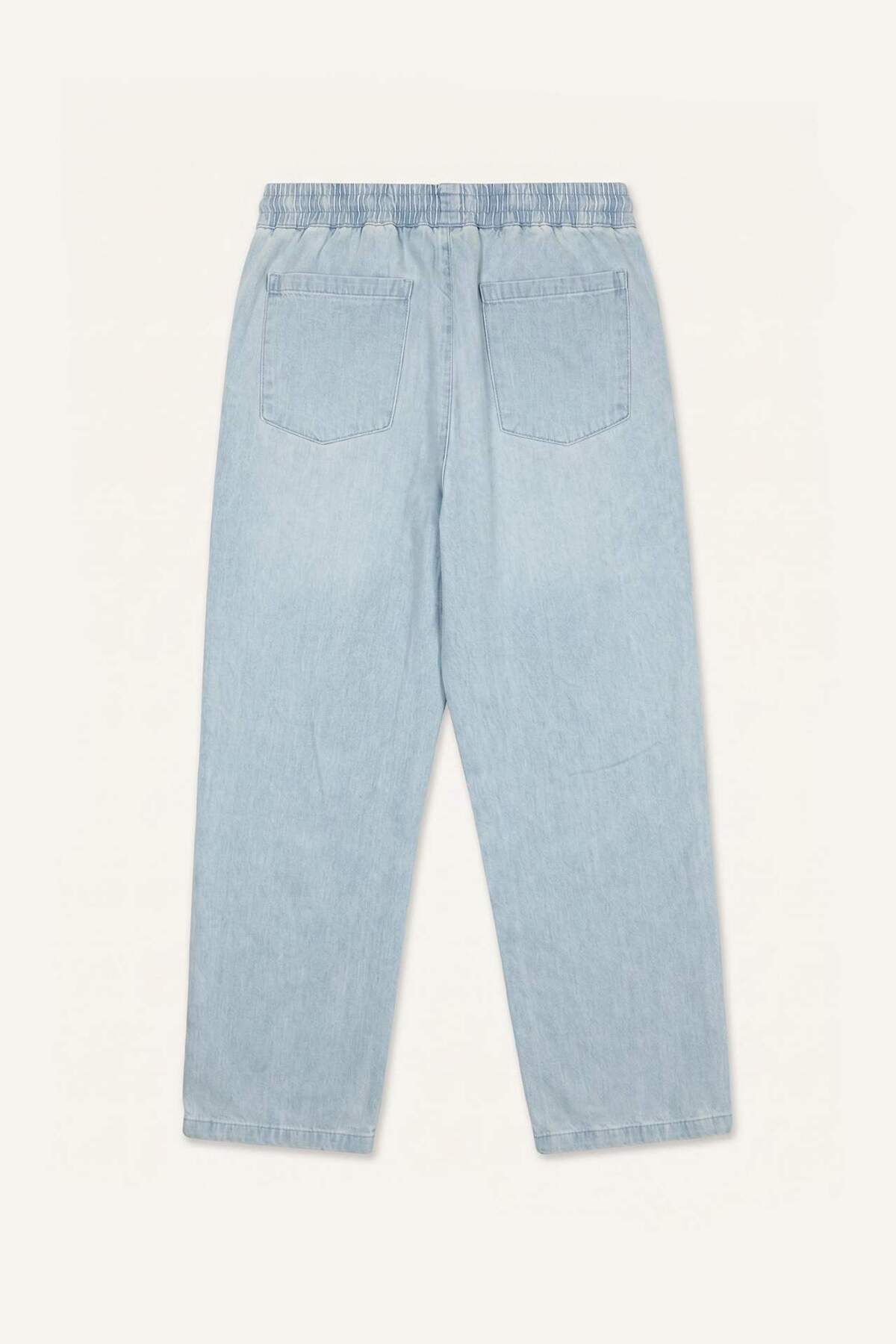 Baggy Fit Normal Bel Geniş Paça Jean Pantolon I4191AX26HS — آبی — تصویر 5 از 5