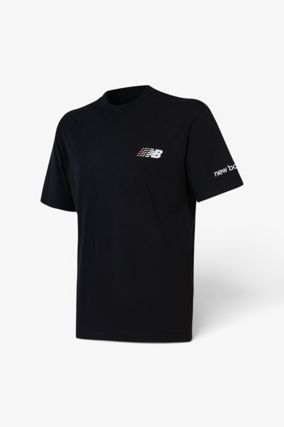 تی‌شرت مردانه طرح NB Lifestyle مدل MNT1644-BK مشکی نیو بالانس تی شرت New Balance