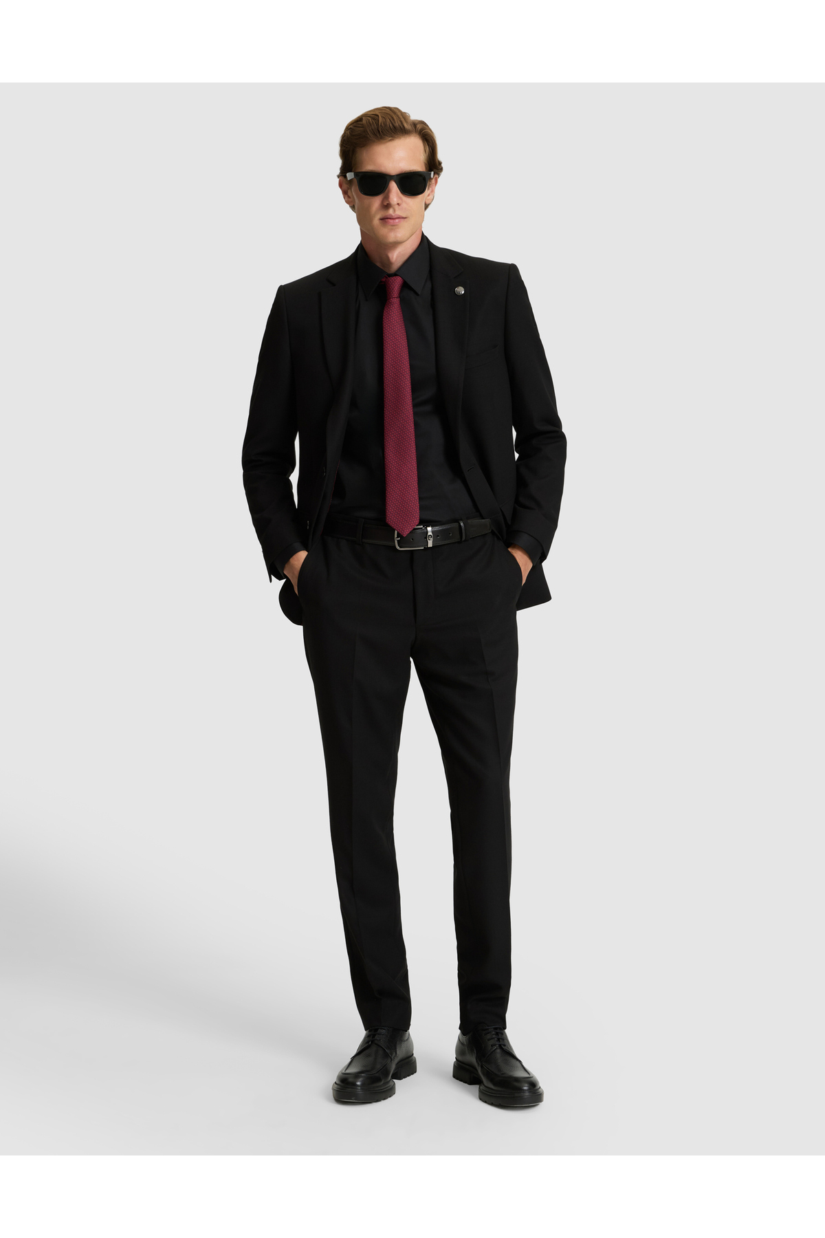 Pierre Cardin Black Extra Slim Fit Suit 50292223-Vr046
