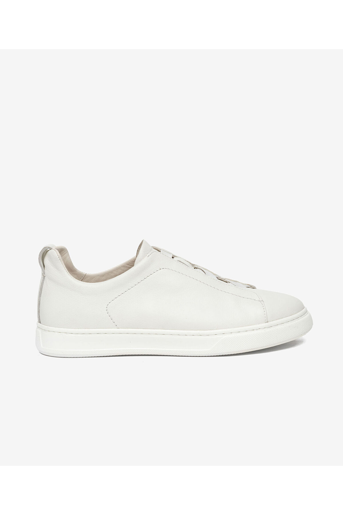 Erkek Beyaz Hakiki Deri Sneaker Ayakkabı 6Y1SA18952