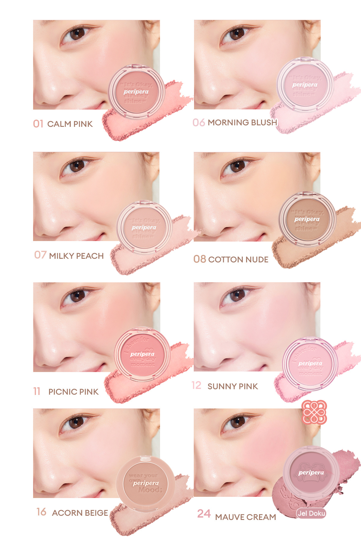 رژگونه پودری متعادل کننده چربی گونه Pure Blushed Sunshine Cheek (26 رنگ توت فرنگی پفی) با رنگ‌های پاستلی — بژ 6326 — تصویر 6 از 9