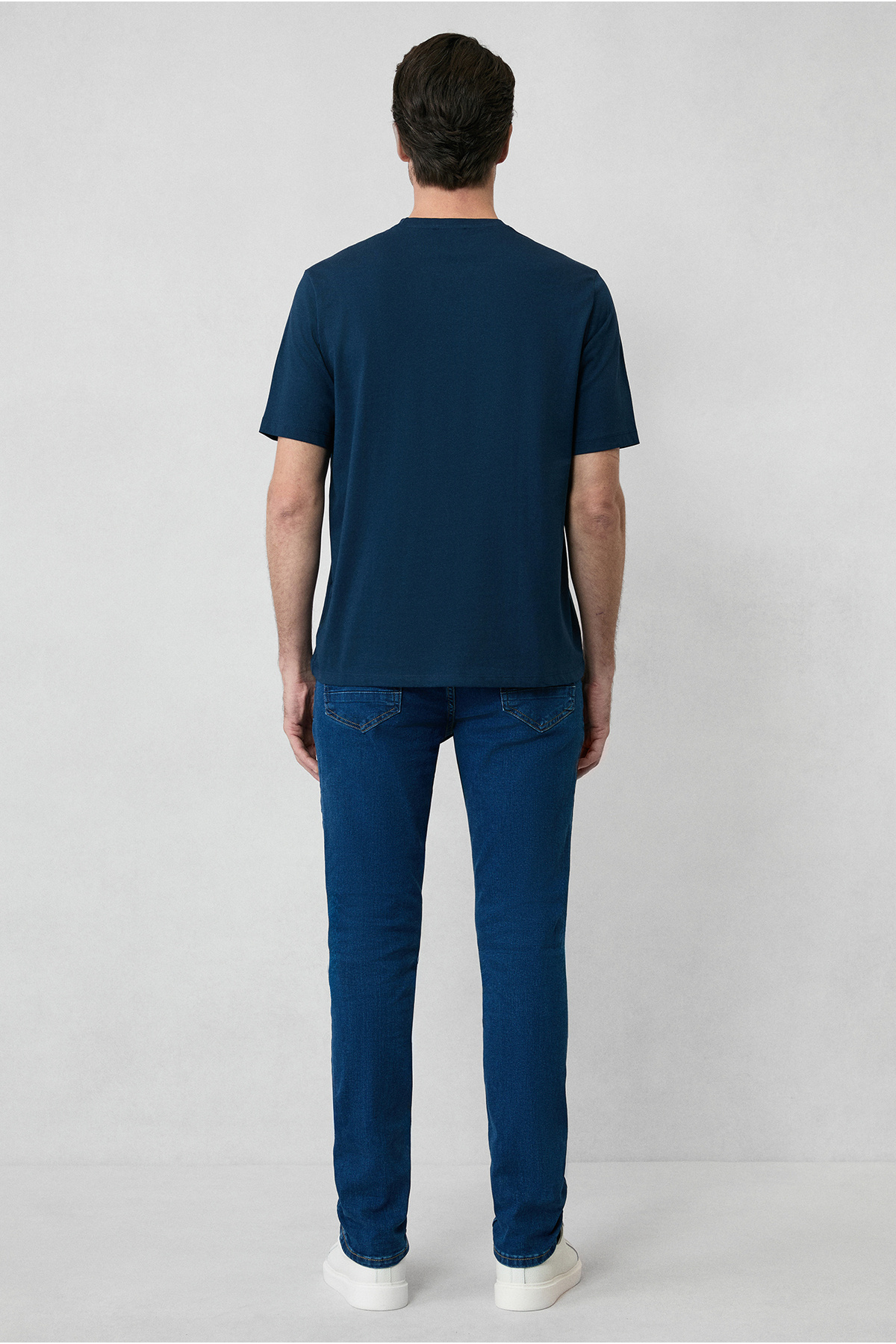 Kiğılı Bisiklet Yaka Slim Fit %100 Pamuk Tişört görsel 6