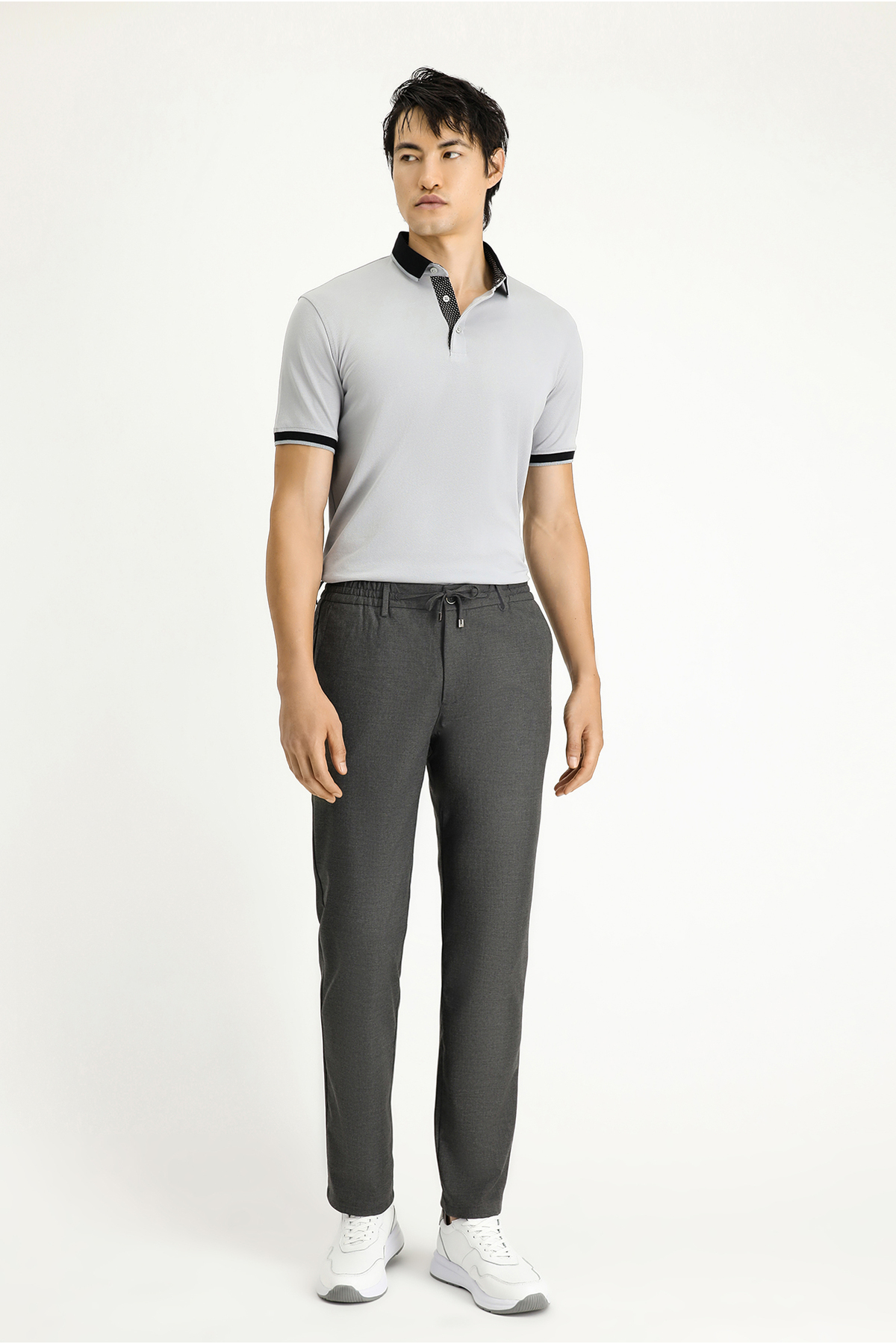 Kiğılı Regular Fit Standart Kesim Beli Lastikli Bağcıklı Klasik Pantolon görsel 2