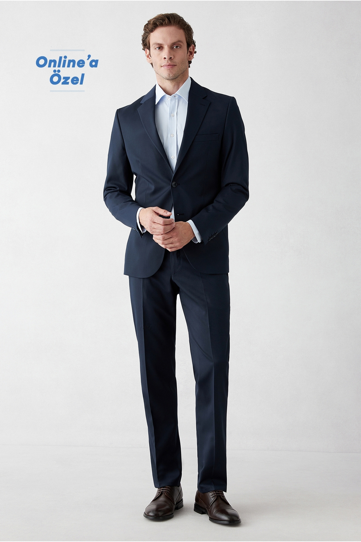 Kiğılı 7 Drop Slim Fit Slim Fit Mono Collar Lycra Plain Suit