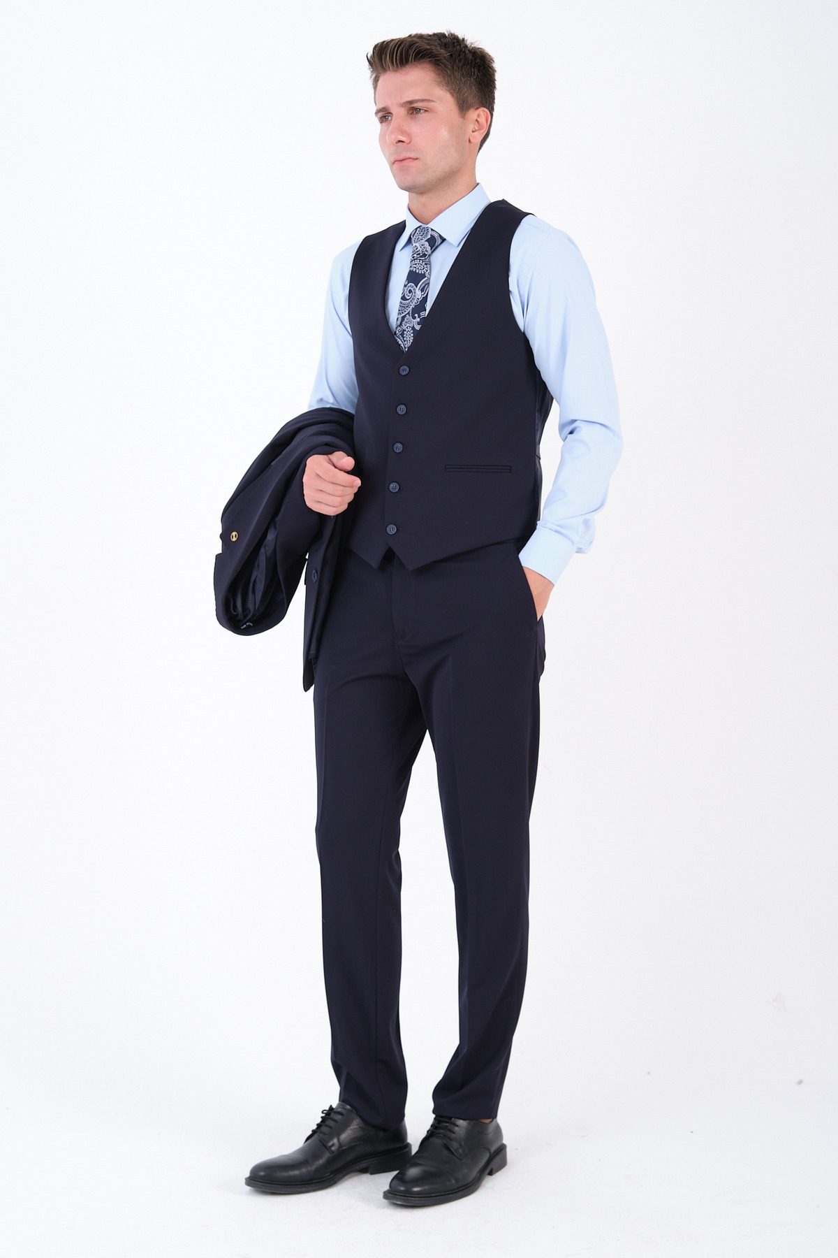 The Tailor Classics Erkek 3'lü Takım Elbise - Erkek Ceket Pantolon Yelek görsel 8