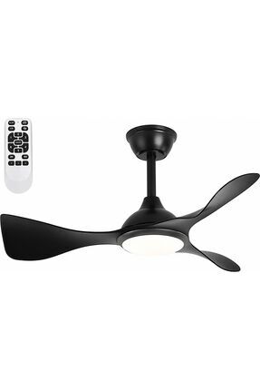 Barkim Kimya CT-3001 Modern Tavan Vantilatörü Siyah LED Işıklı ve Uzaktan Kum...