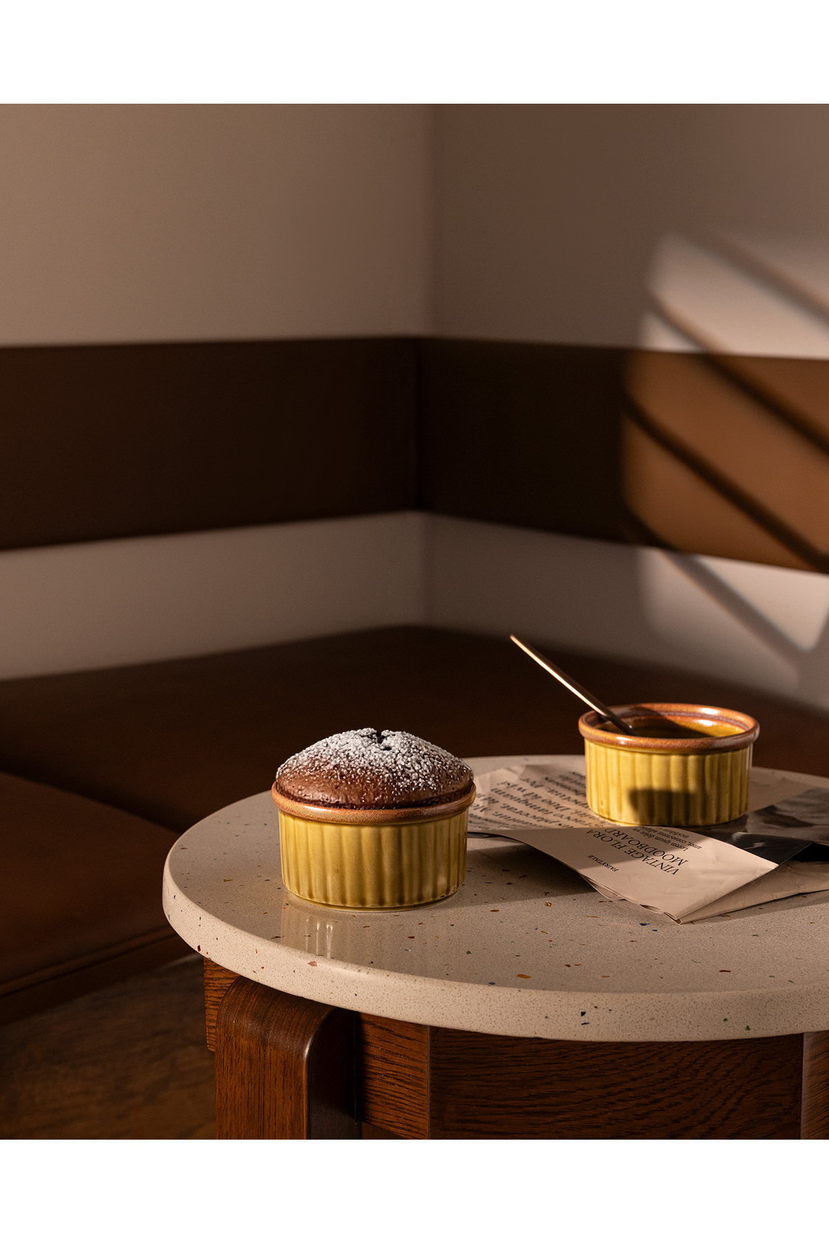 Kleby 2'li Sufle Kabı - Koyu Bej - 10 cm